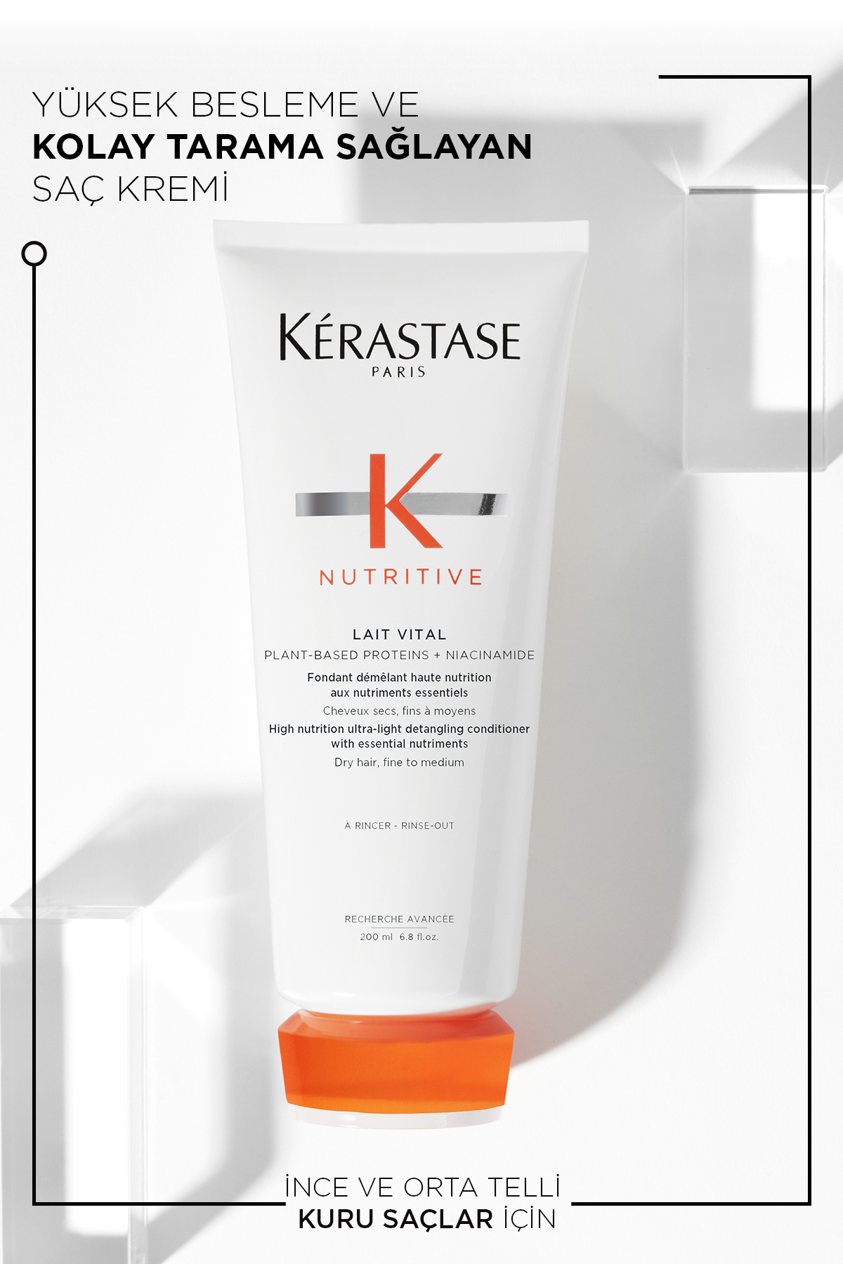 Nutritive Lait Vital Kuru Saçlar Için Besleyici Saç Kremi 200 ml — E4040000 — تصویر 4 از 8