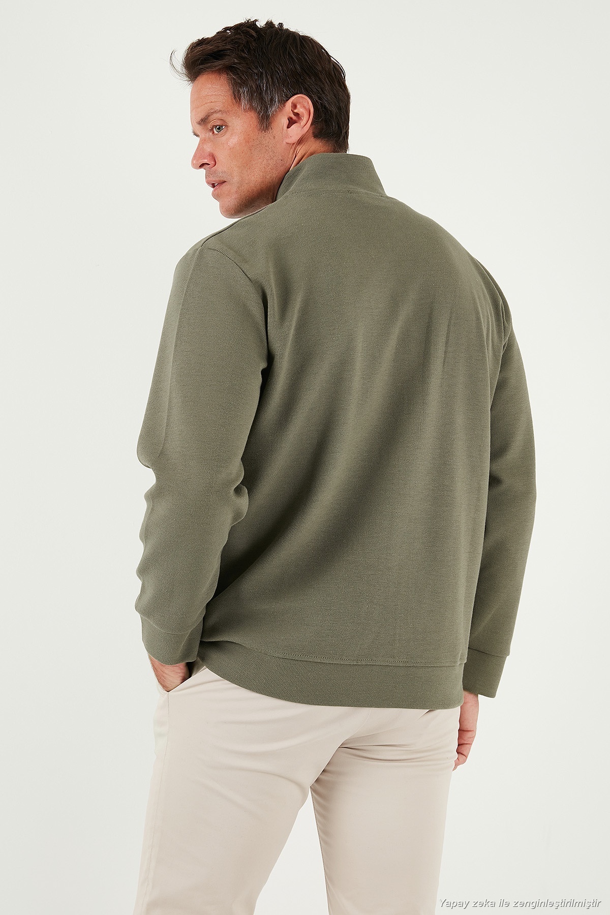 Buratti Pamuklu Regular Fit Dik Yaka Fermuarlı Hırka Erkek HIRKA 5901077 görsel 6