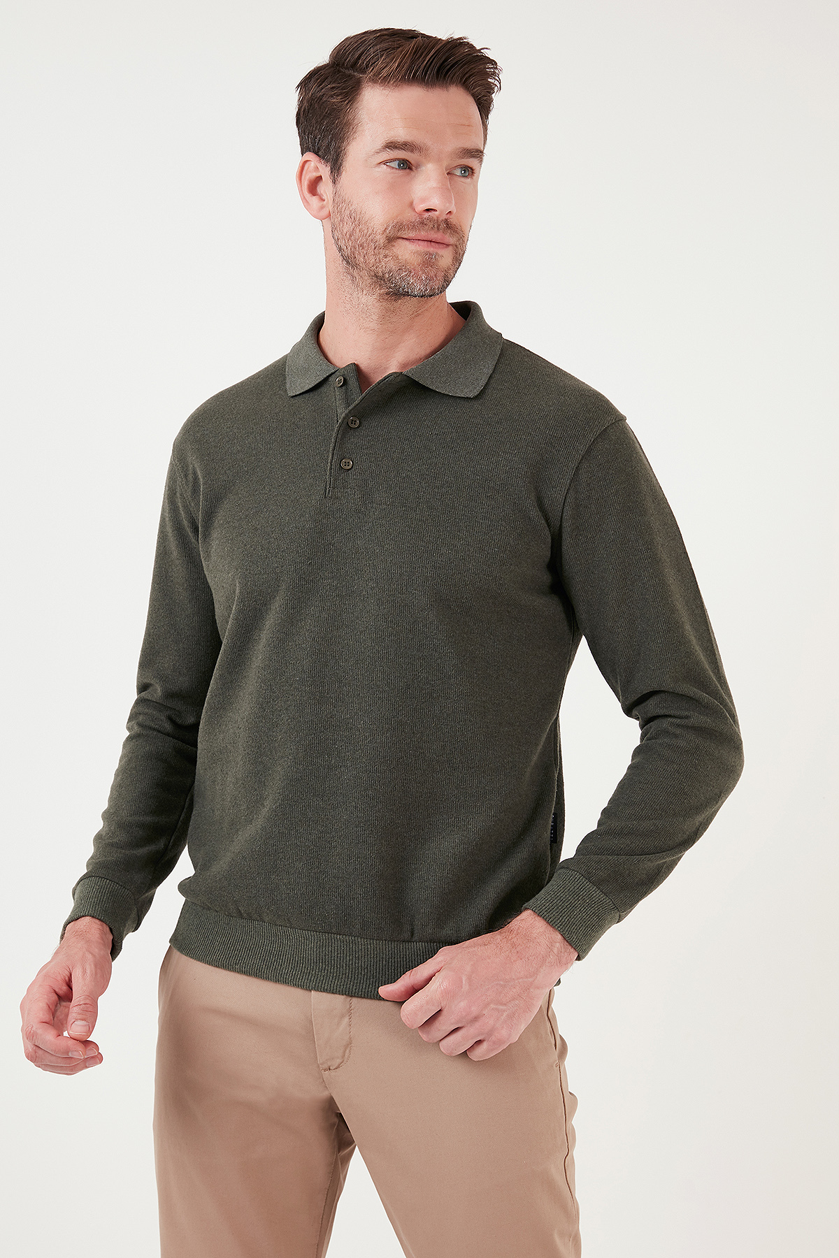 Buratti Pamuk Karışımlı Regular Fit Polo Yaka Kazak Erkek POLO YAKA KAZAK 456223 görsel 3