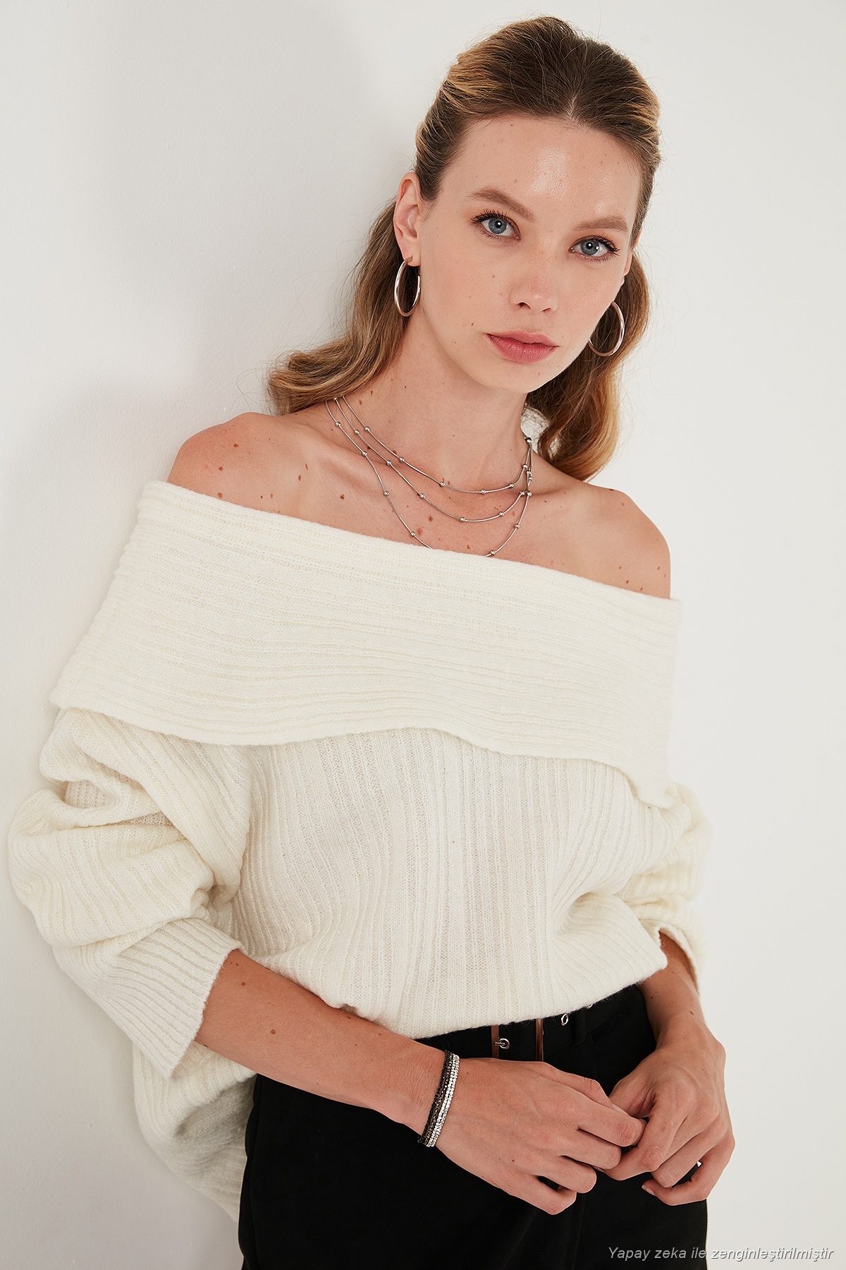 Lela Standart Fit Madonna Yaka Triko Kazak KAZAK 4615216 görsel 5
