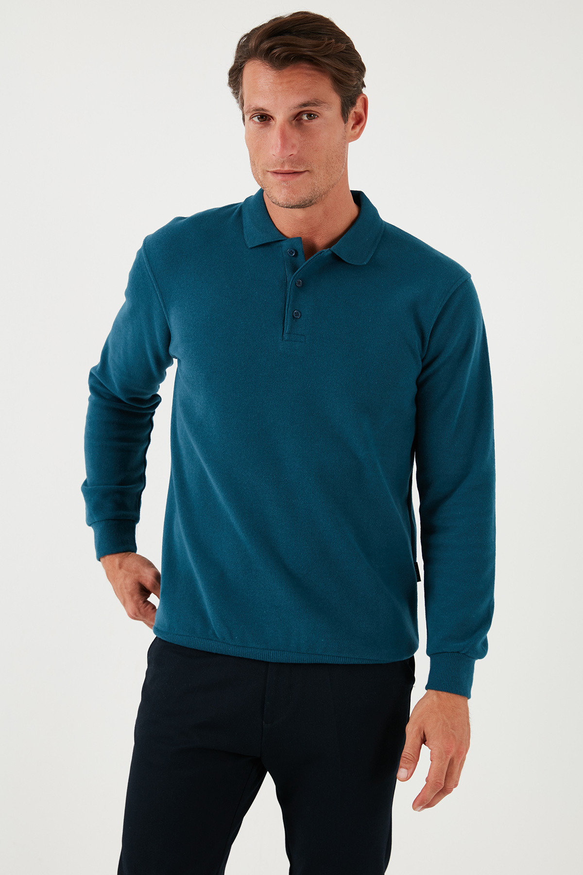 Buratti Pamuk Karışımlı Regular Fit Polo Yaka Kazak Erkek POLO YAKA KAZAK 456223 görsel 6
