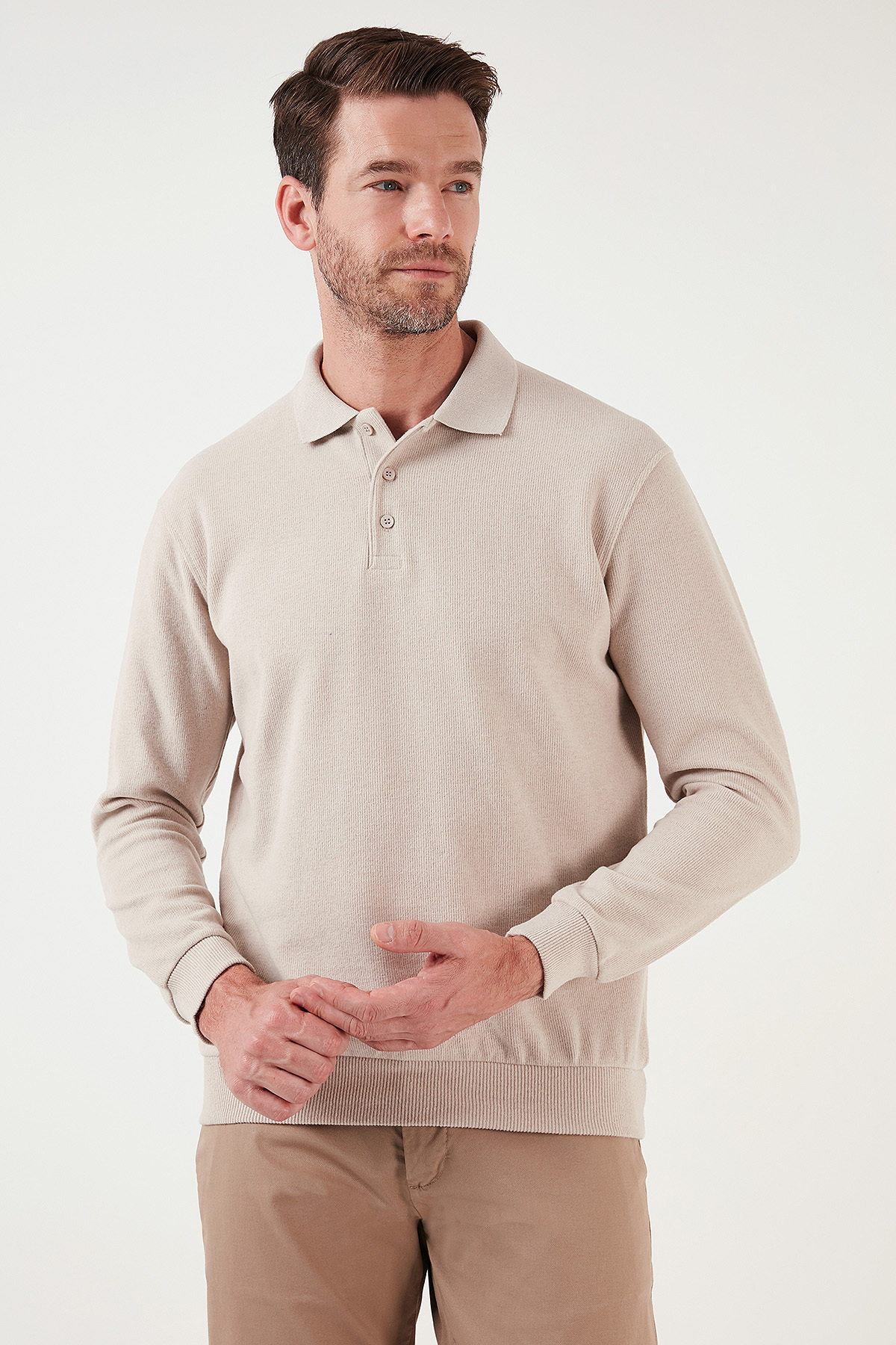 Buratti Pamuk Karışımlı Regular Fit Polo Yaka Kazak Erkek POLO YAKA KAZAK 456223 görsel 3