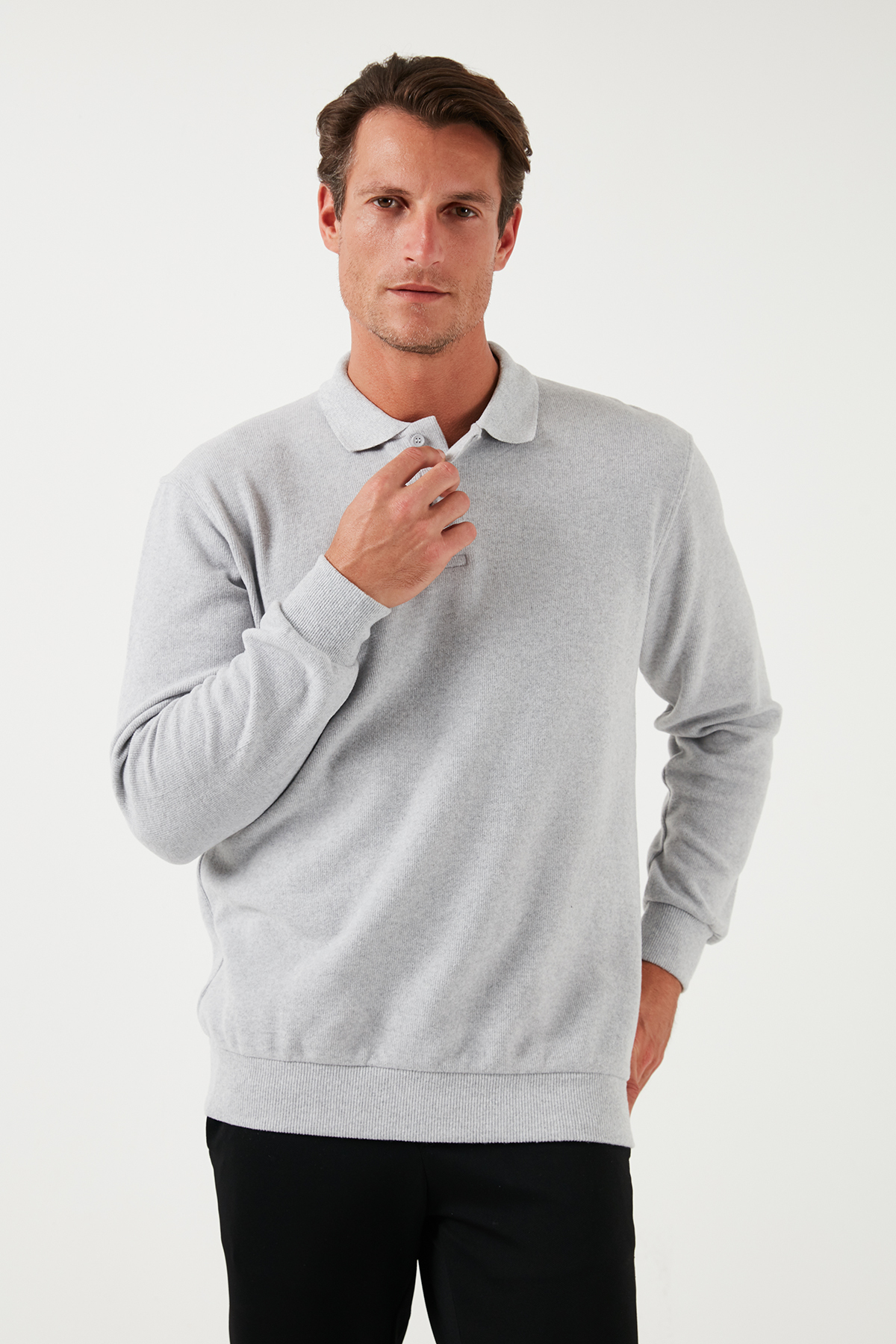 Buratti Pamuk Karışımlı Regular Fit Polo Yaka Kazak Erkek POLO YAKA KAZAK 456223 görsel 7