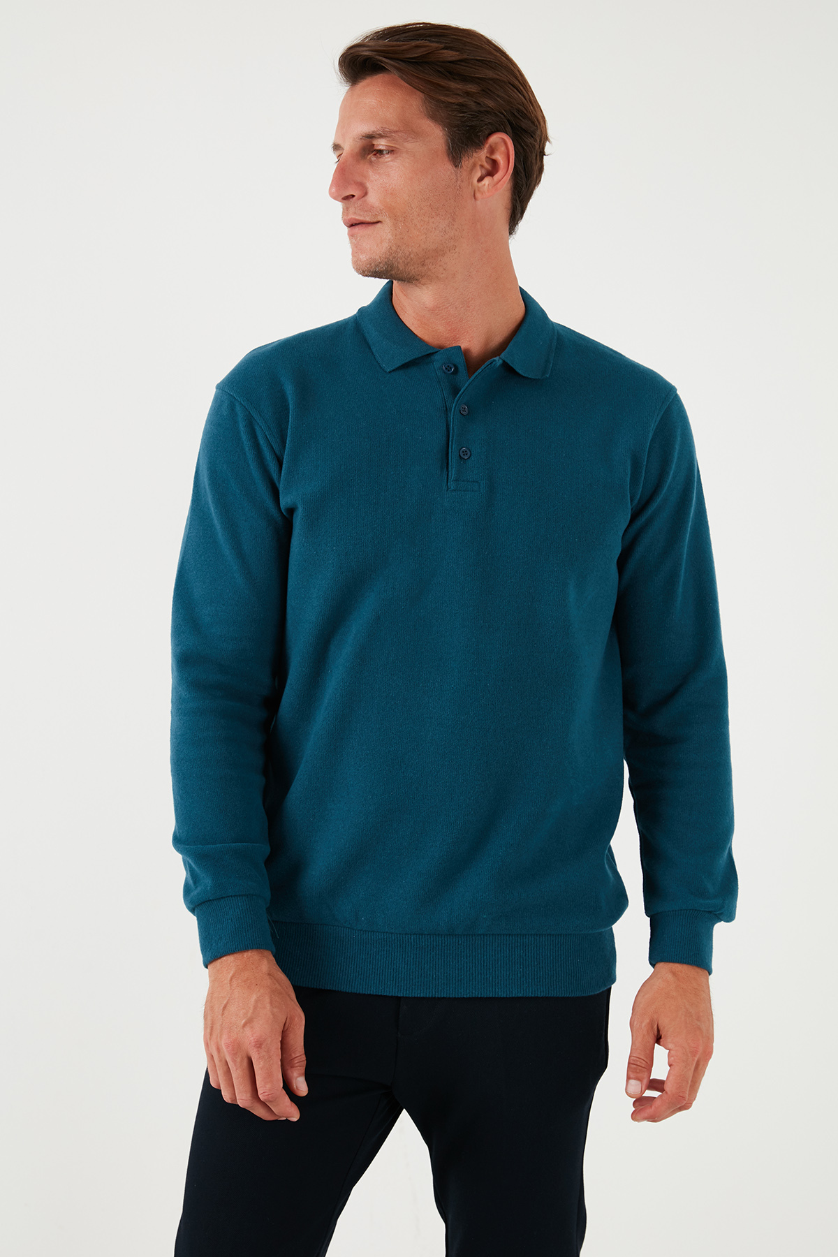 Buratti Pamuk Karışımlı Regular Fit Polo Yaka Kazak Erkek POLO YAKA KAZAK 456223 görsel 4