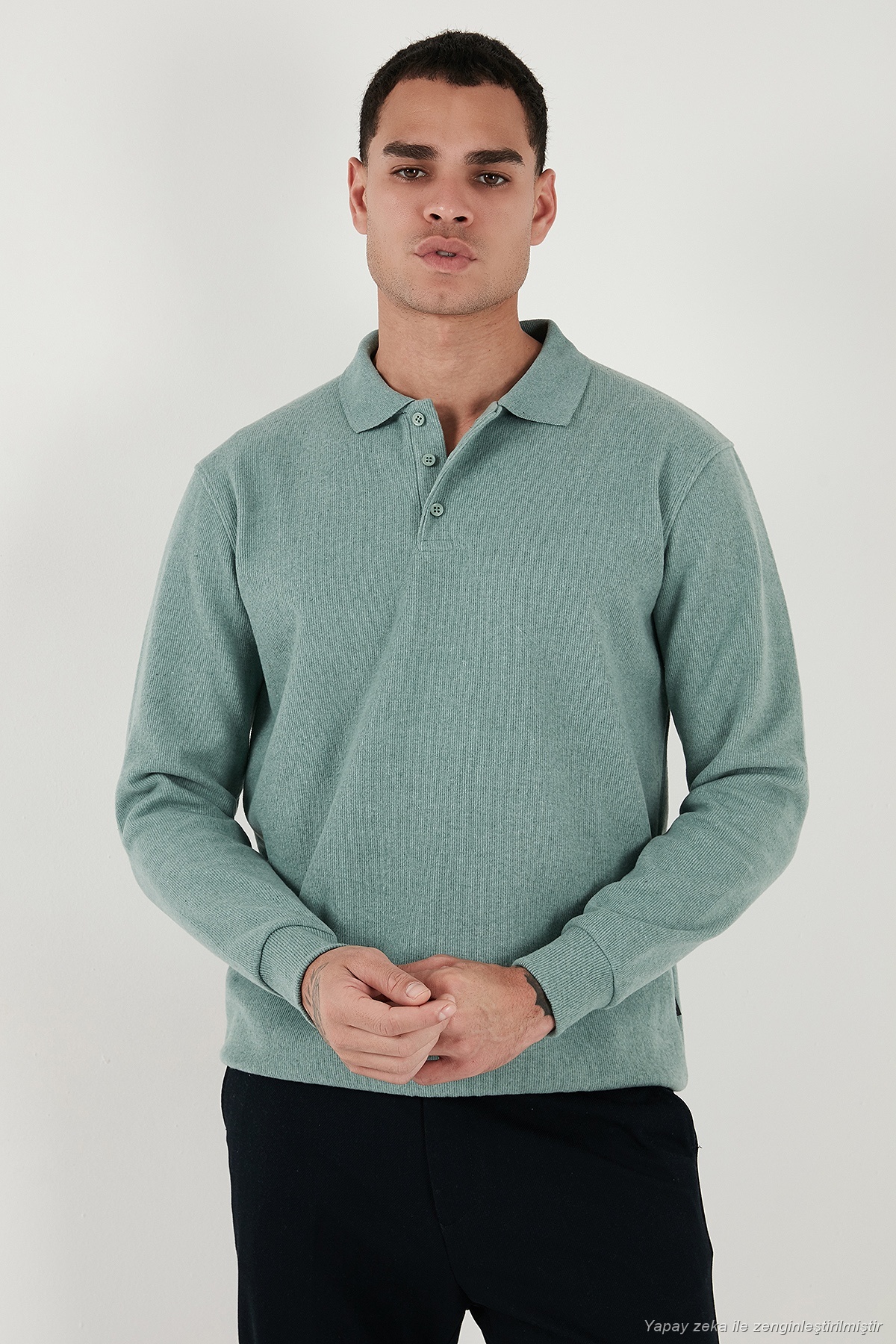 Buratti Pamuk Karışımlı Regular Fit Polo Yaka Kazak Erkek POLO YAKA KAZAK 456223 görsel 3