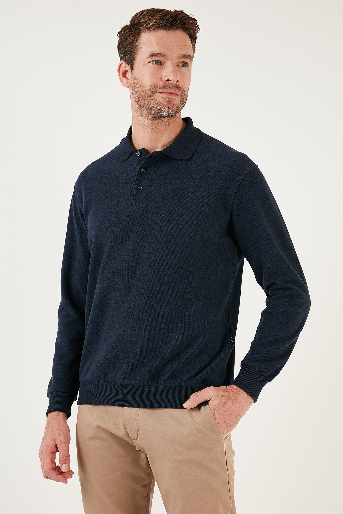 Buratti Pamuk Karışımlı Regular Fit Polo Yaka Kazak Erkek POLO YAKA KAZAK 456223 görsel 3