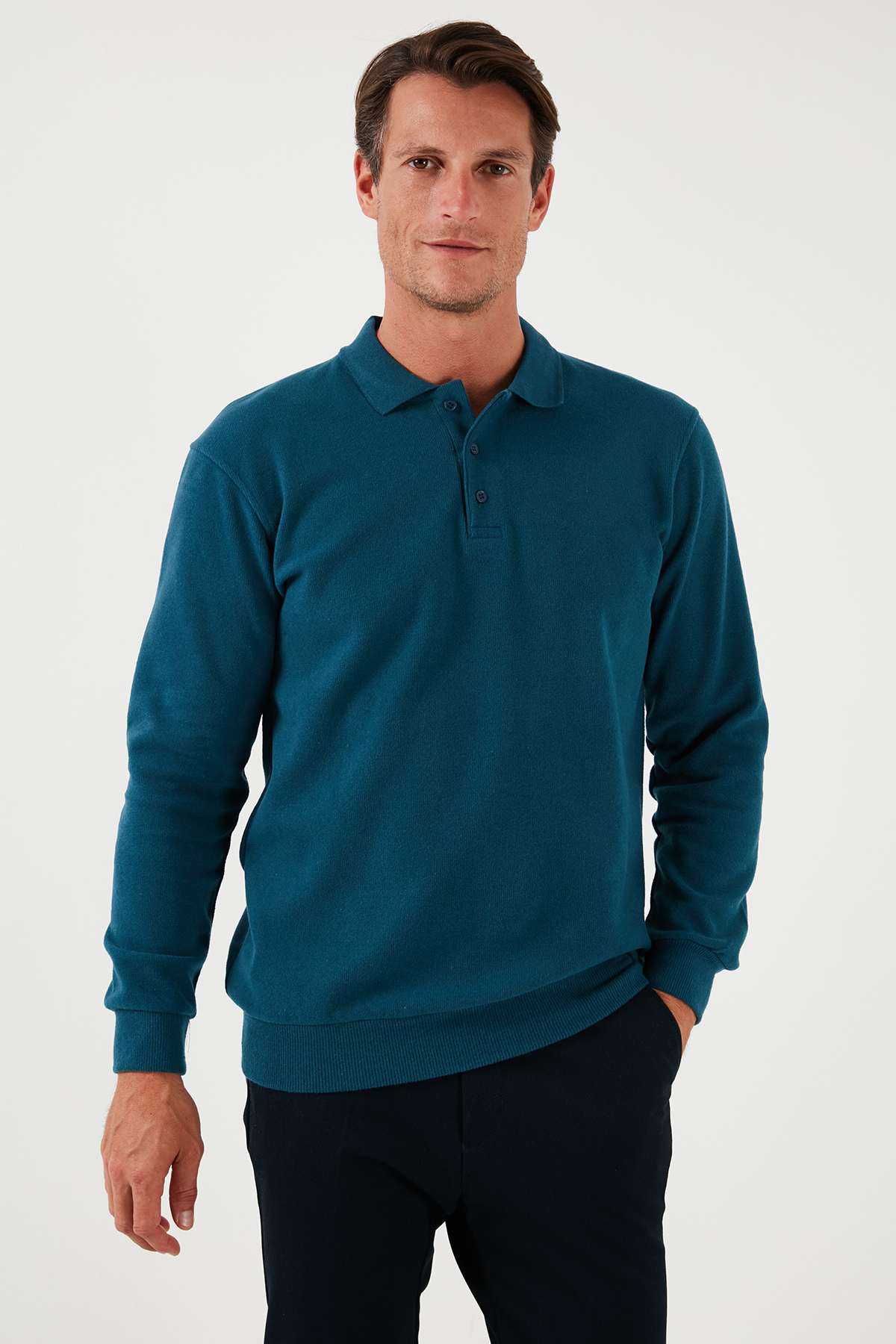 Buratti Pamuk Karışımlı Regular Fit Polo Yaka Kazak Erkek POLO YAKA KAZAK 456223 görsel 5