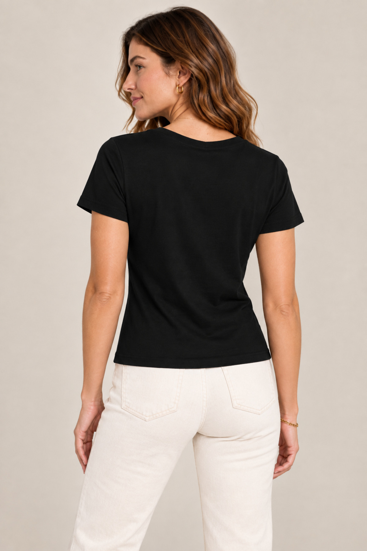 PROLET V Yaka Kadın T-Shirt görsel 3