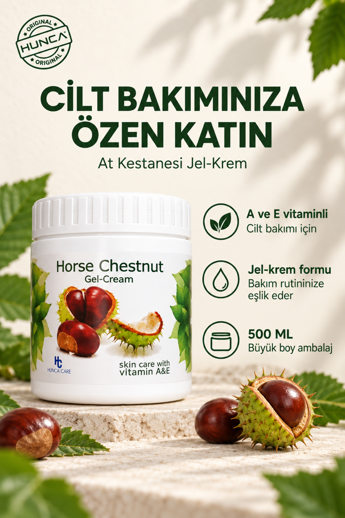 At Kestanesi Kremi 500 ml Horse Chestnut Gel-cream X 2 Adet — HAKK5002 — تصویر 2 از 2
