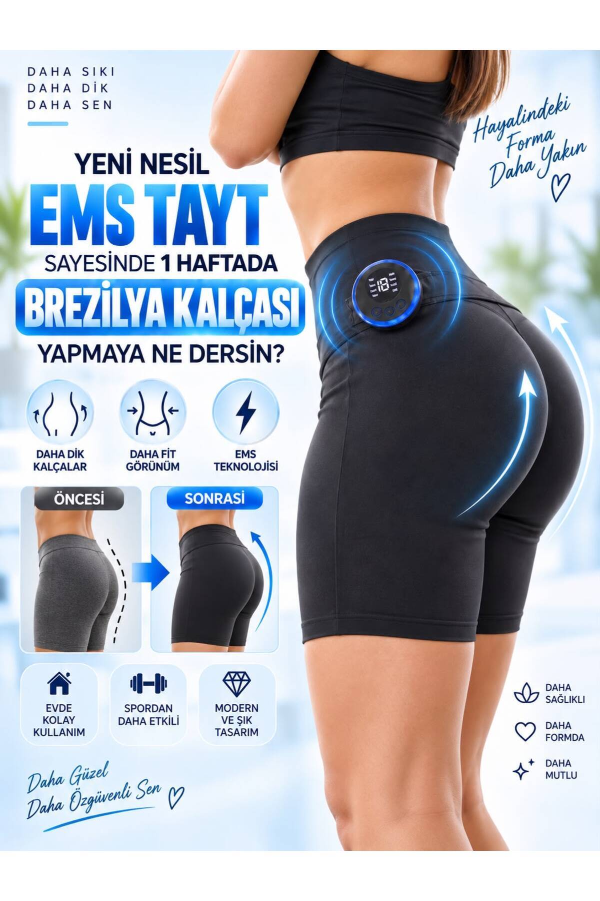 SPRİNGMAX Yeni Nesil Ems Elektronik Tayt Kalça Şekillendirici Sıkılaştırıcı inceltici1 Kalça Dikleştirici Selülit Gideri'ci görsel 2