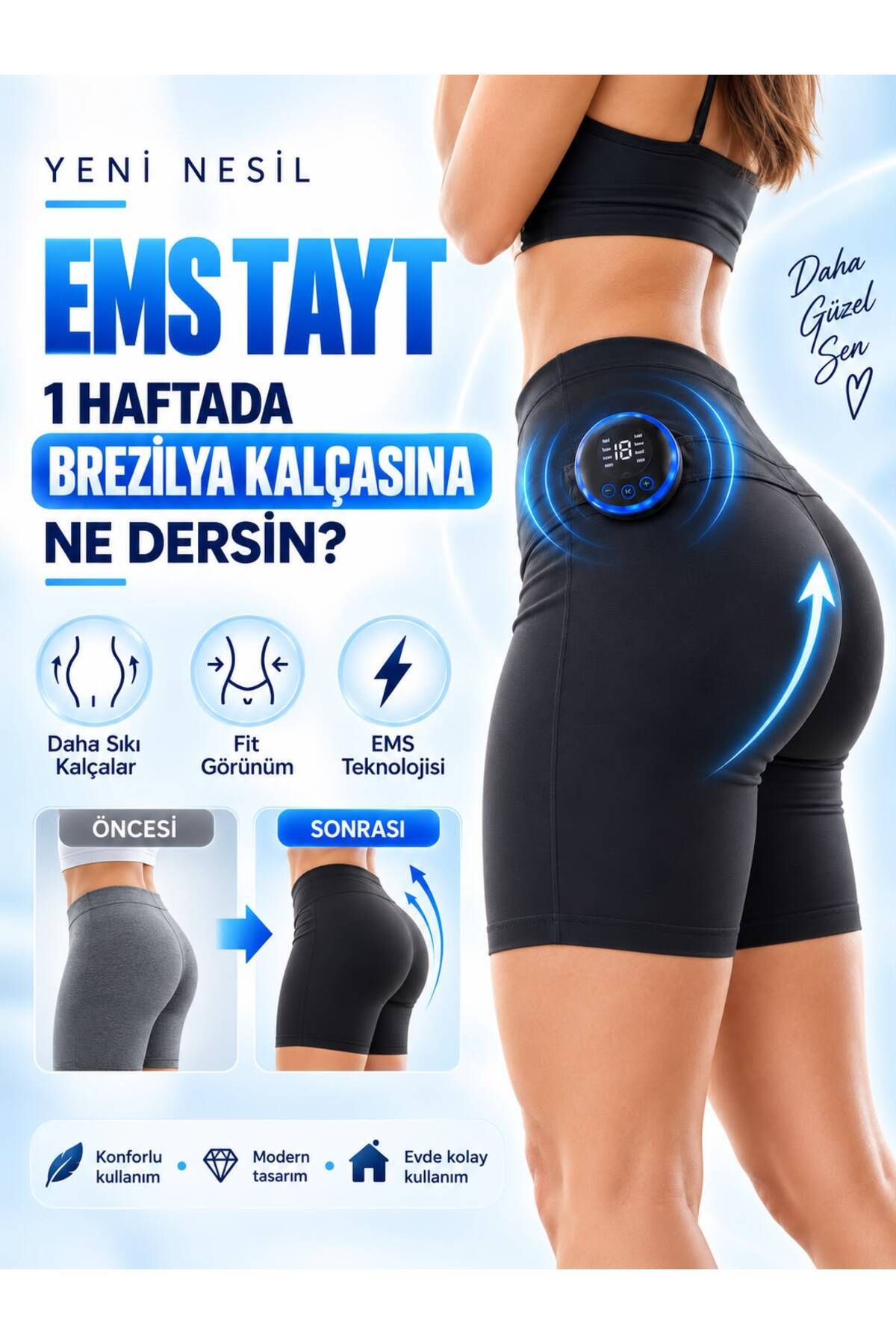SPRİNGMAX Yeni Nesil Ems Elektronik Tayt Kalça Şekillendirici Sıkılaştırıcı inceltici1 Kalça Dikleştirici Selülit Gideri'ci