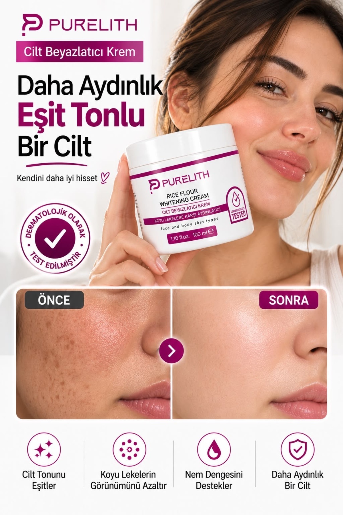 Purelith Cilt beyazlatici koltuk altı diz-dirsek ve cilt tonu eşitleyici ton eşitleyici 30+spf Beyazlatıcı Krem — beyazlatici,lekegiderici1,aydınlatıcı