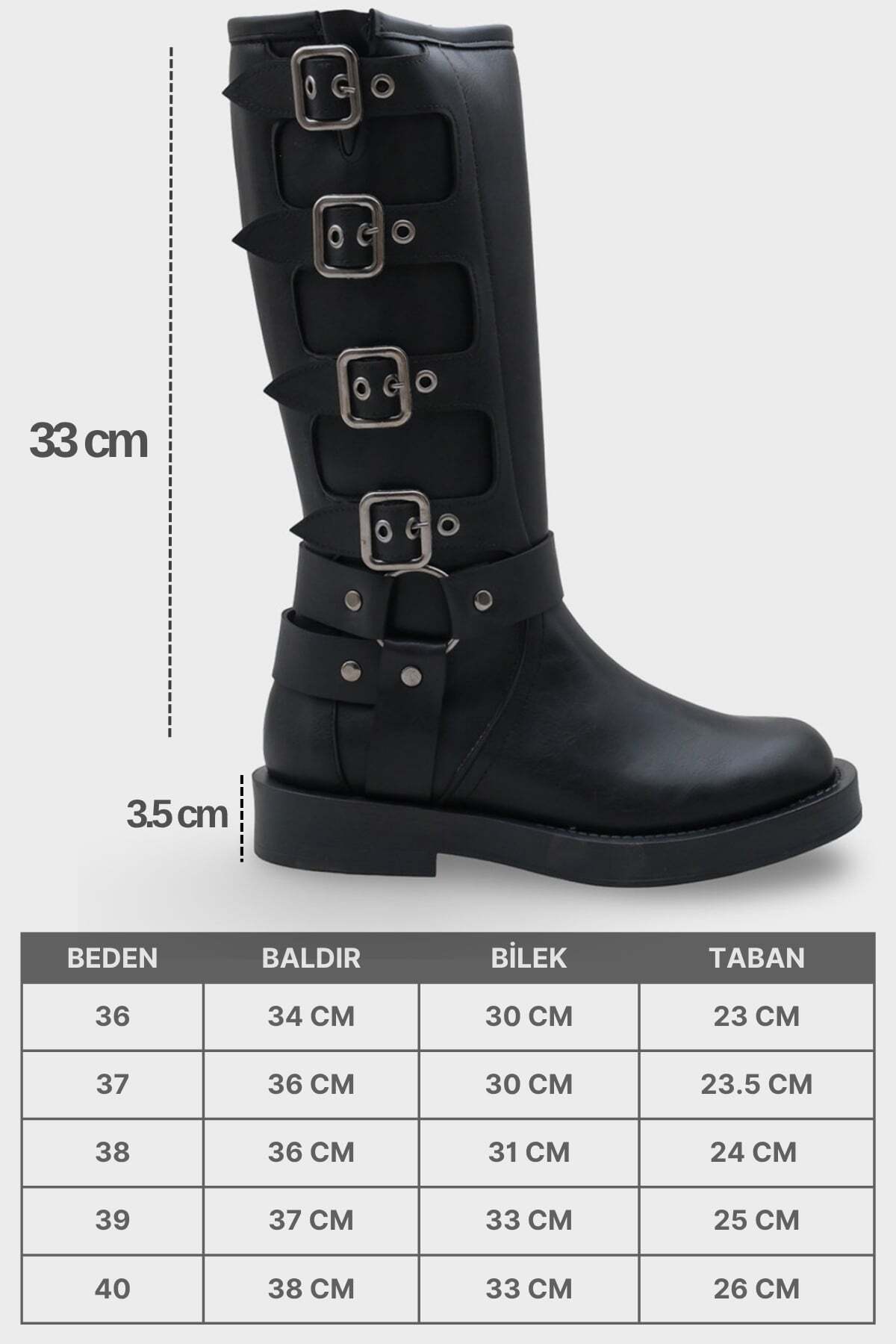 Capone Outfitters Motorcu Fermuarlı Kadın Çizme görsel 7