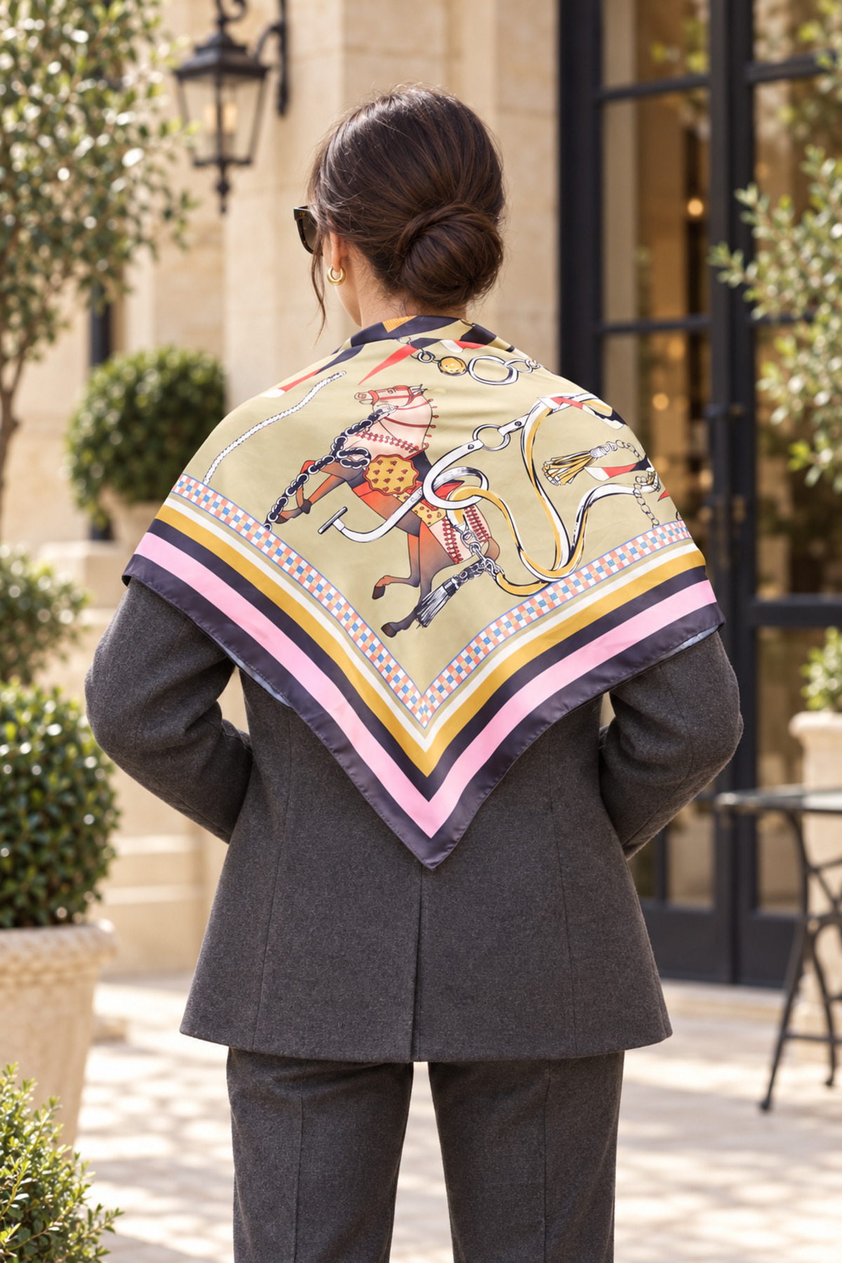 D scarf KADIN FULAR BANDANA EŞARP 90CM görsel 2