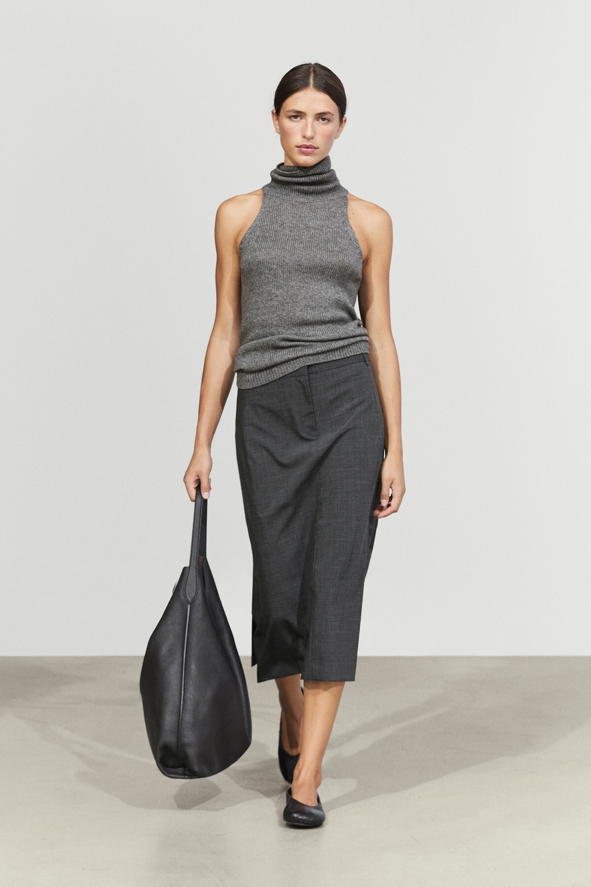 Triko halter yaka top