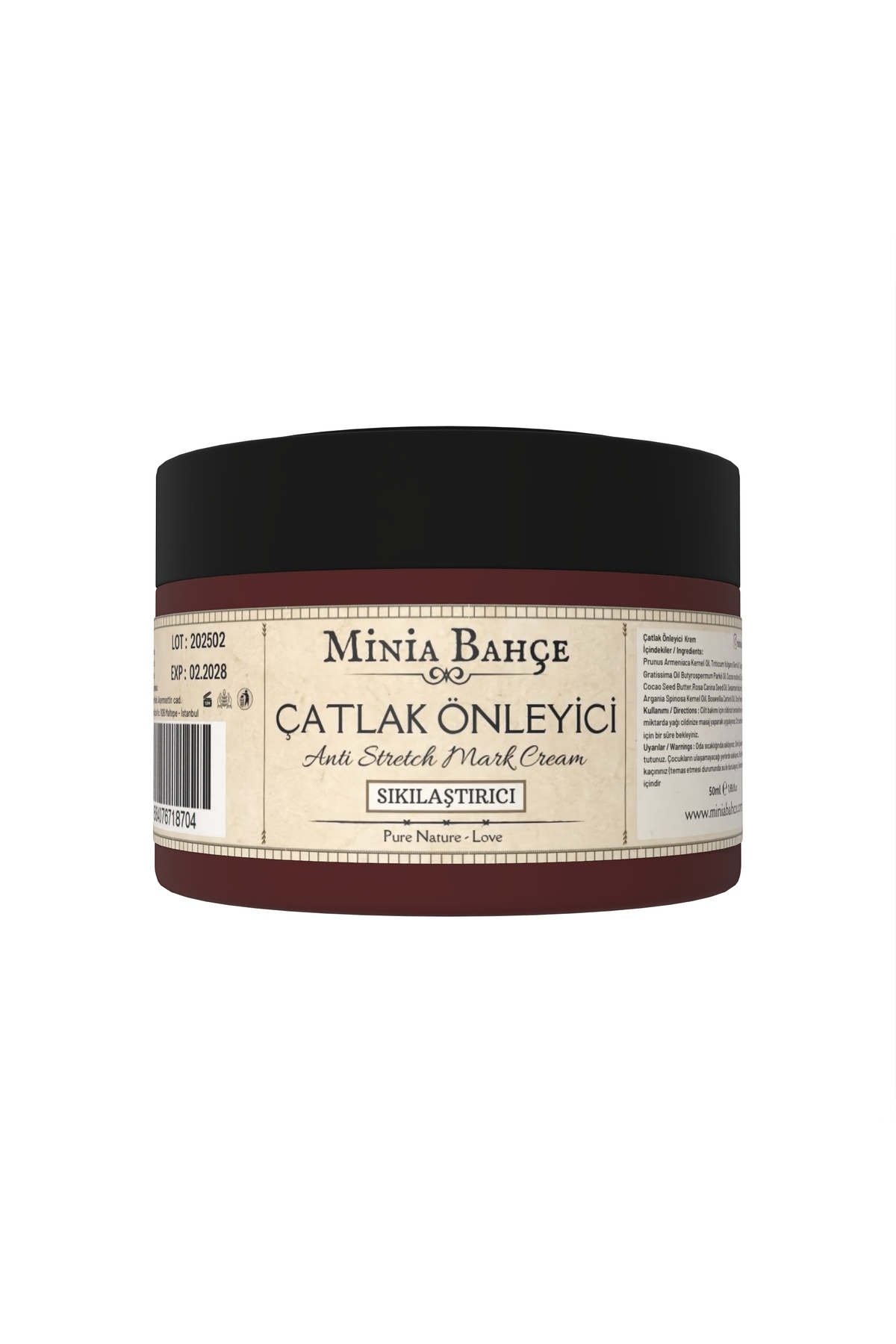 Minia Bahçe Bitki ve Sanat Atölyesi Çatlak Görünümüne Yönelik Vücut Bakım Kremi – 50 ml — çtk
