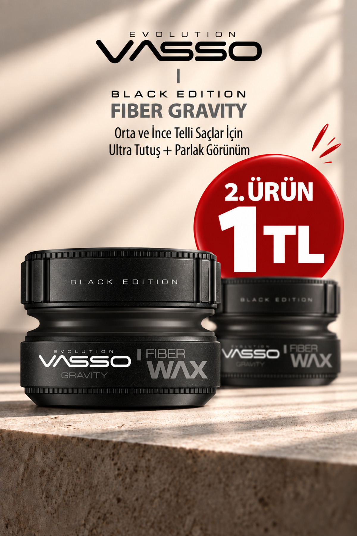 Vasso Men 24 Saat Fiber Doku Kazandıran Lifli Yapıya Sahip Ultra Tutuş Özellikli Wax Hold Gravity Wax 150 Ml — 8699216347652