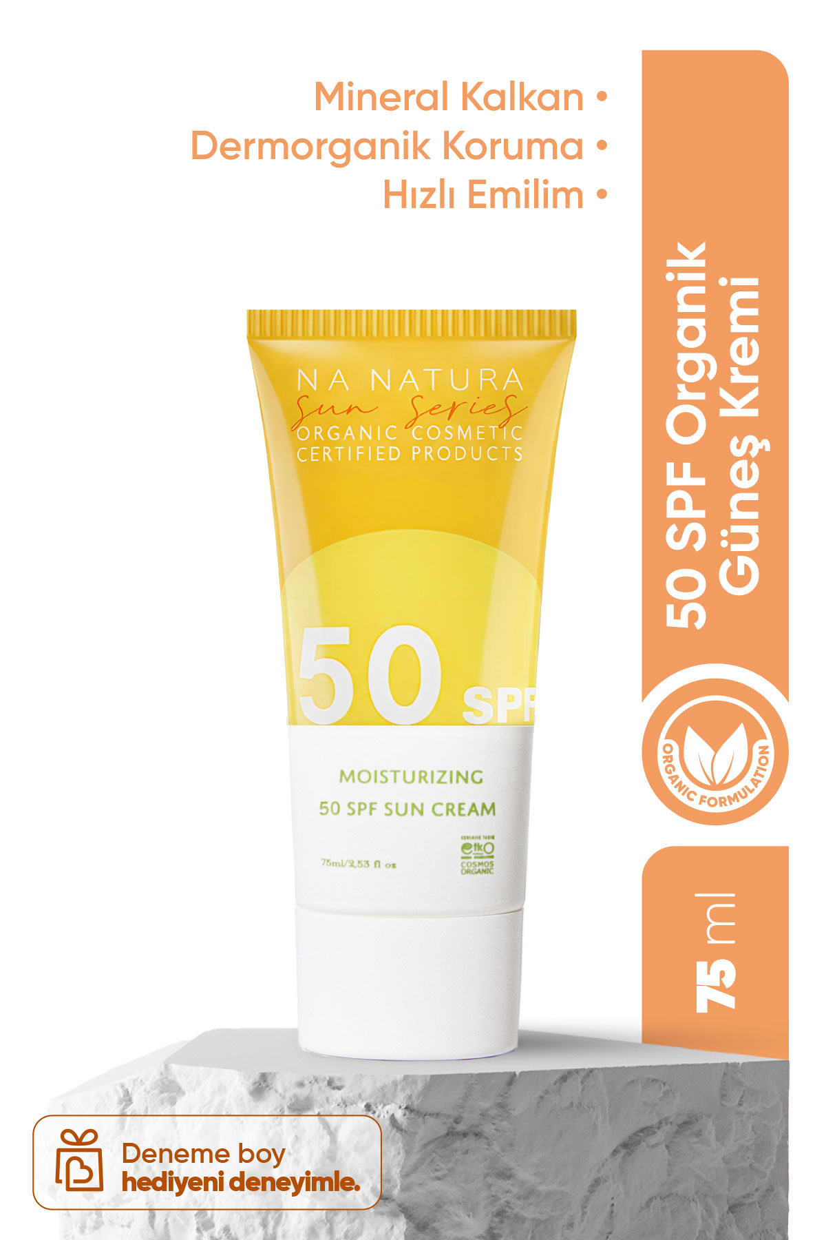 Iva Natura کرم ضد آفتاب ارگانیک با فیلتر معدنی SPF 50 و اکسید روی | پوست حساس 75 میلی لیتر — IVN33G