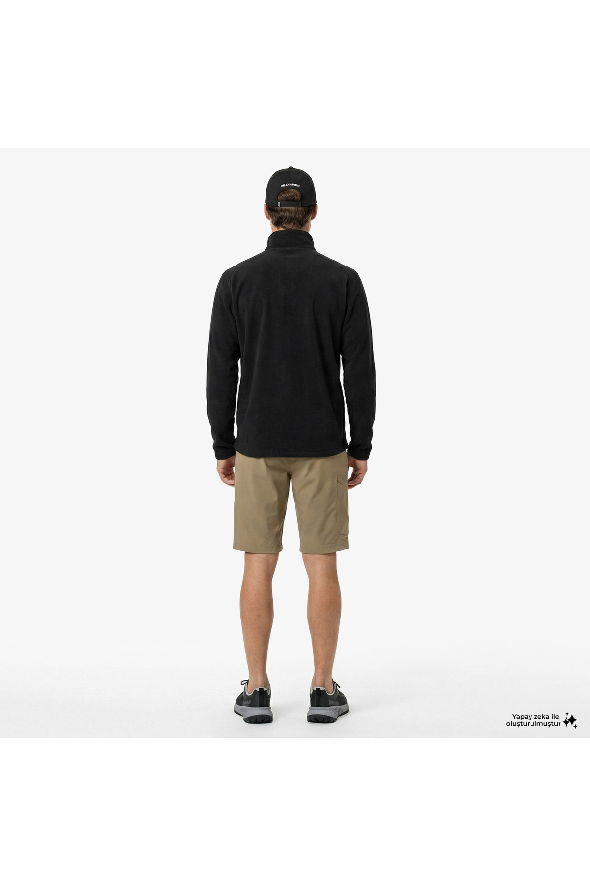 Light Half Zip Erkek Siyah Outdoor Polar — مشکی 12010 — تصویر 2 از 4