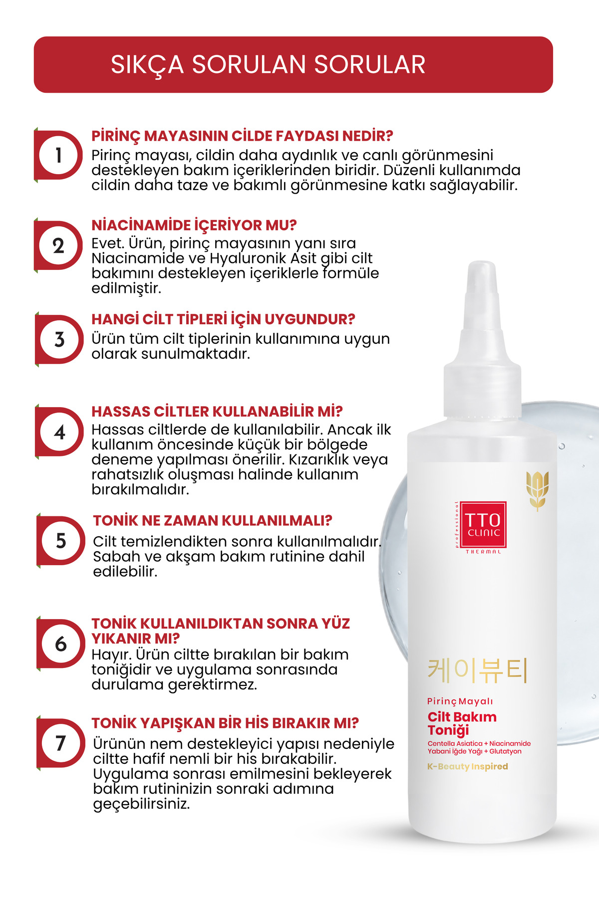 Clinic Kore Serisi Cilt Bakım Toniği – Pirinç Mayalı & Niacinamide Destekli — 8684576003317 — تصویر 8 از 8