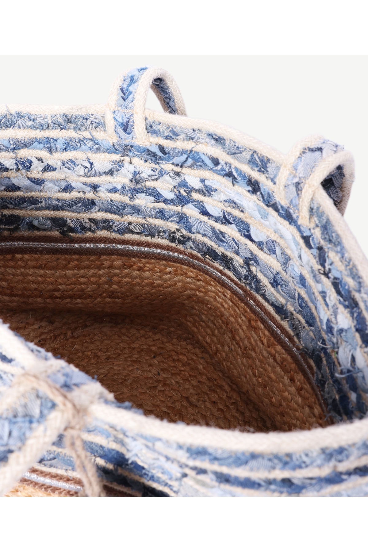 Yargıcı Denim Detaylı Jüt Çanta görsel 5