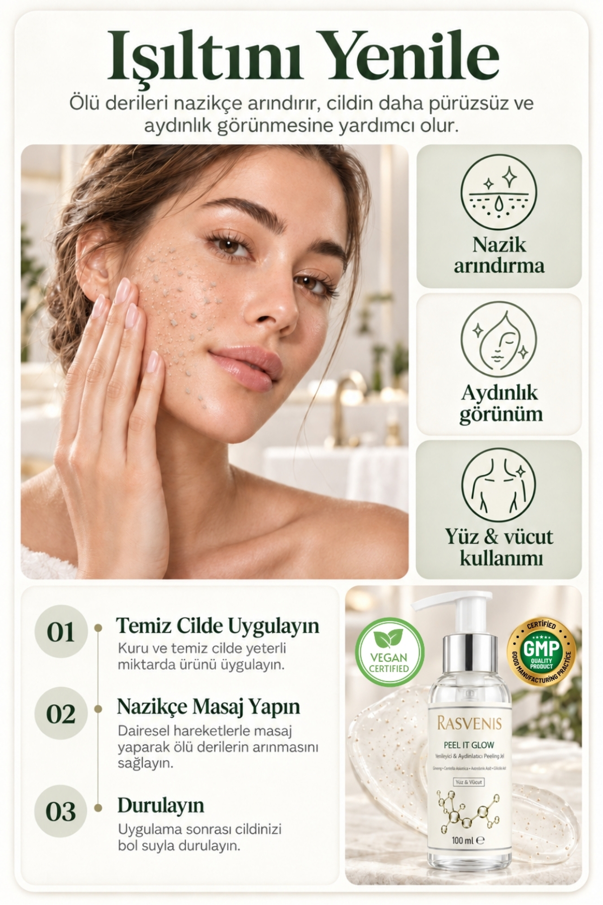 Peel It Glow Ölü Deri Temizleyici Peeling Jel (100 ml) — RAS-GLOW-001 — تصویر 5 از 5