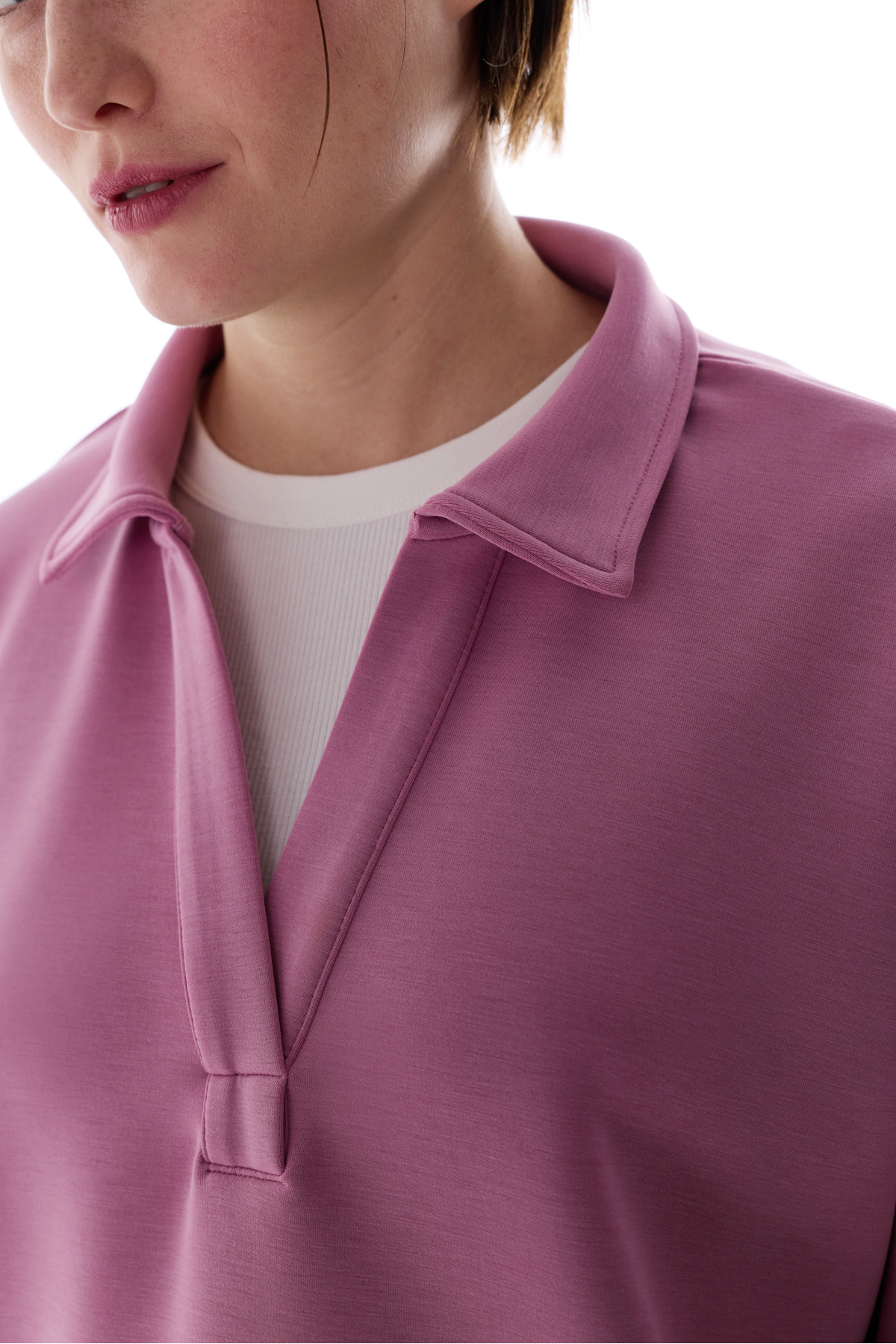 Penti Pembe Polo Yaka Modal Sweatshirt görsel 4