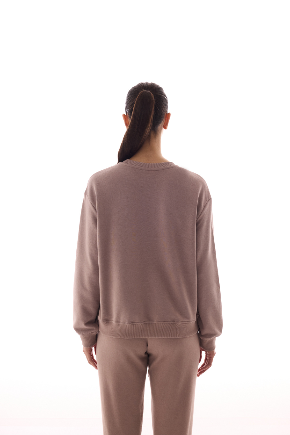 Penti Bej Bisiklet Yaka Regular Kesim Pamuklu Sweatshirt görsel 6