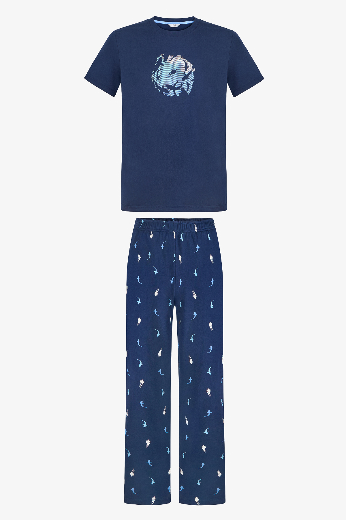 Penti Erkek Sailing Night Deniz Desenli Kısa Kollu Pijama Takımı görsel 5