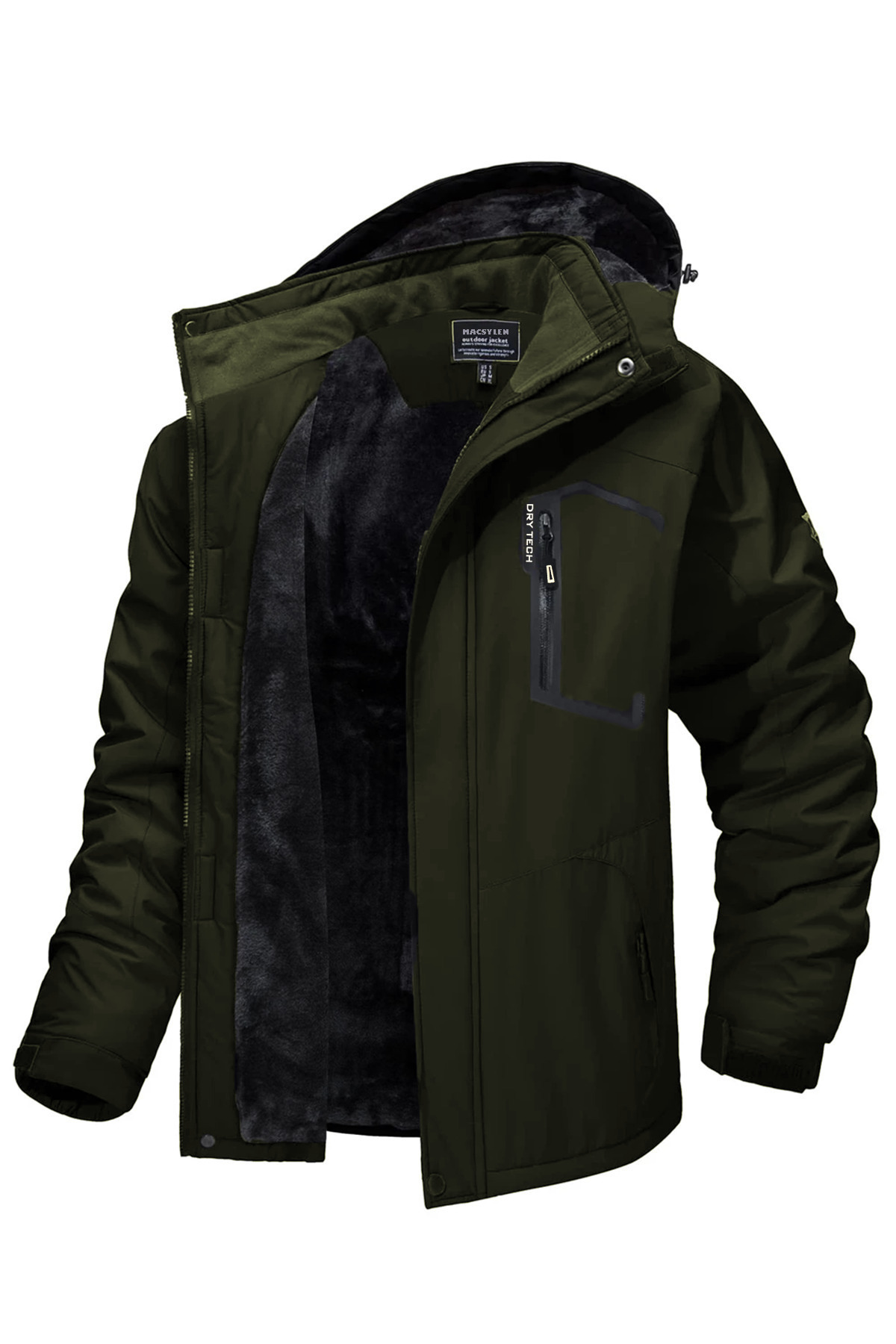 Outdoor Su Geçirmez İçi Kürklü Kayak Montu — خاکی SBT5556