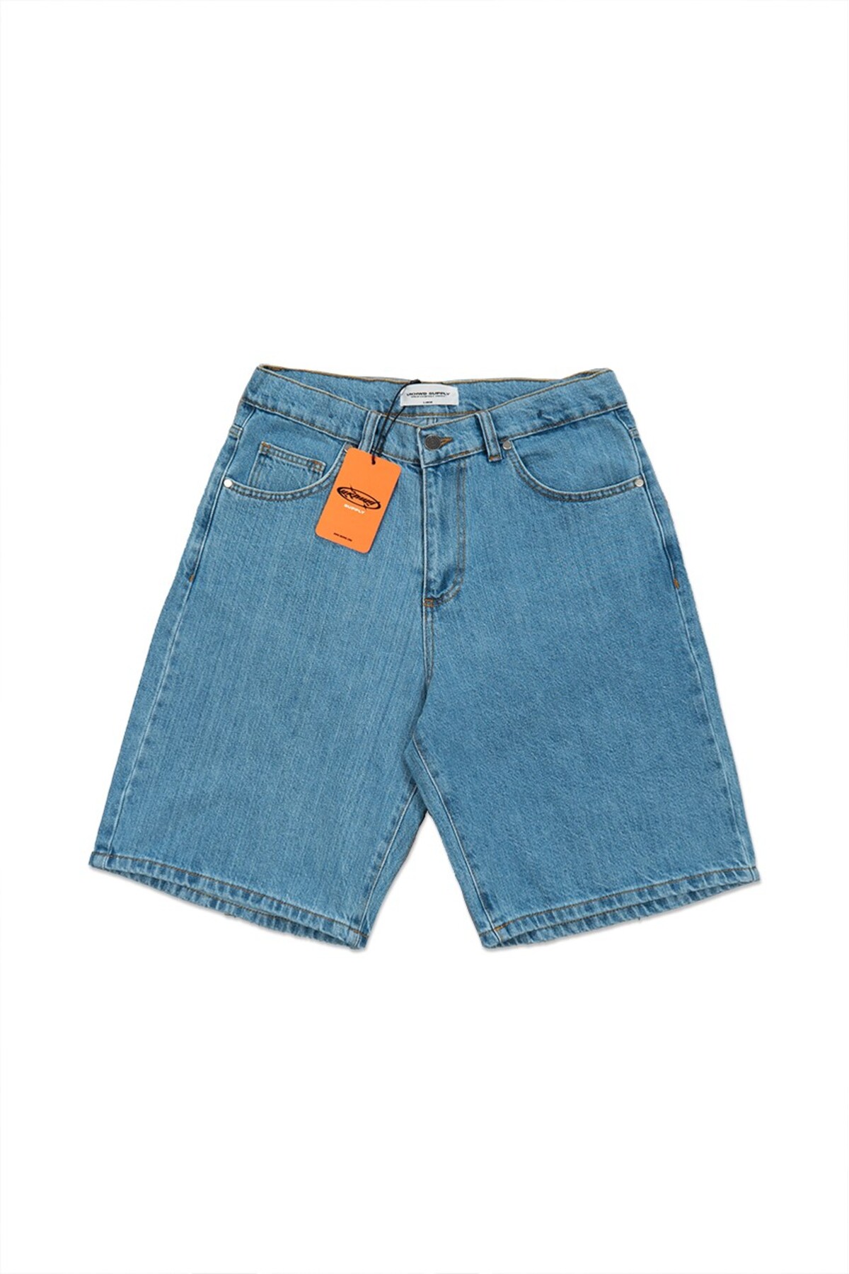 UKHWD SUPPLY Açık Mavi Baggy Denim Urban Jort Erkek Şort UK1450MVA görsel 2