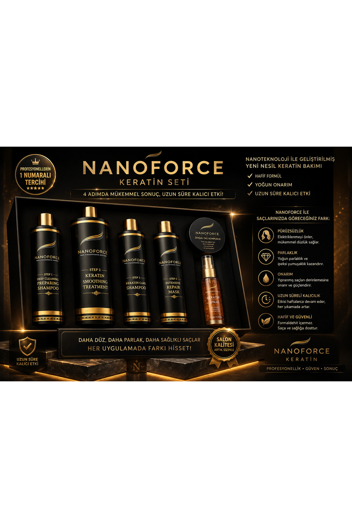 NANOFORCE 6 Lı Set 1 Uygulama 11 Ay Kalıcı Düz Saçlar — 00012 — تصویر 2 از 2