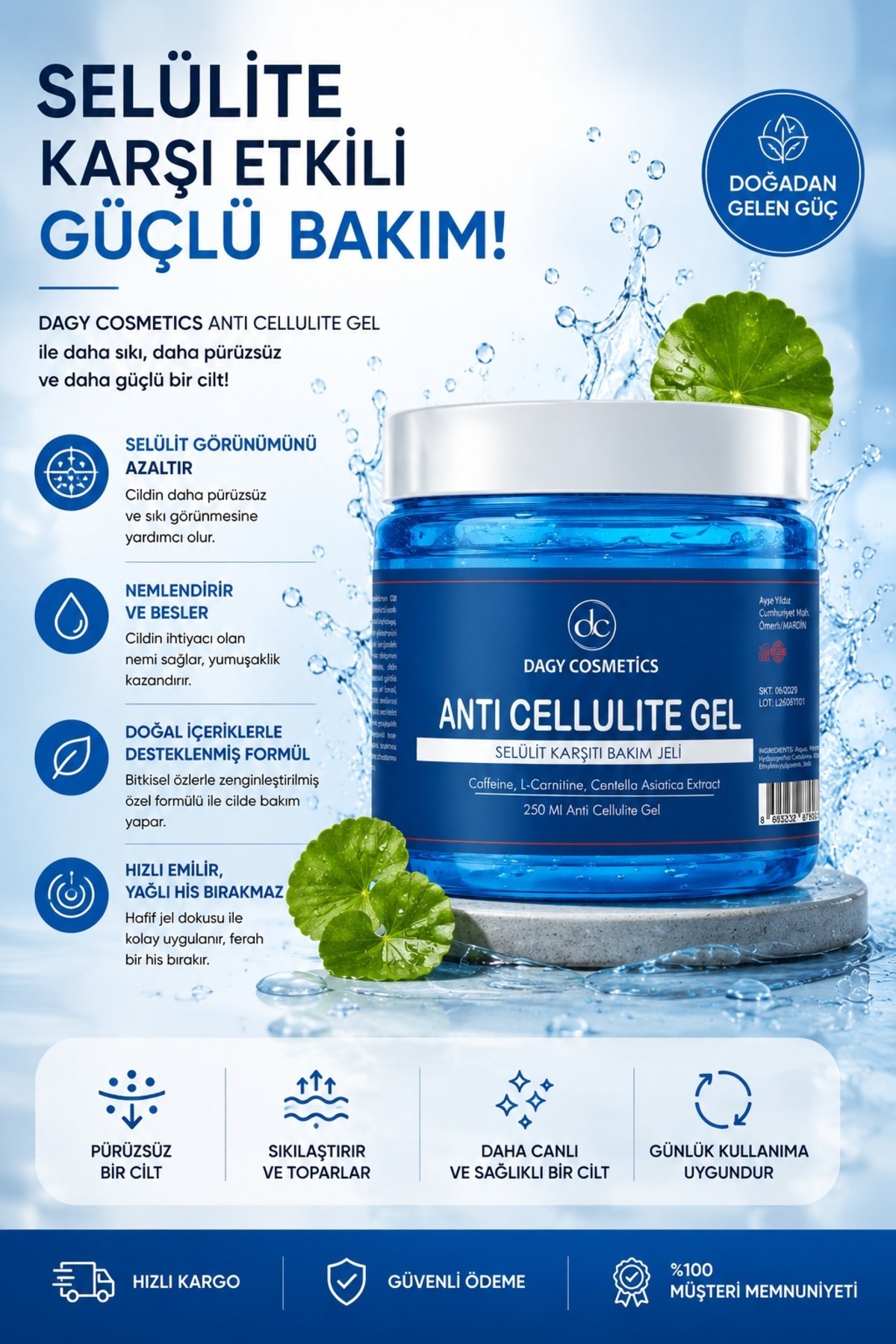 Selülit Ve Çatlak Giderici Vücut Şekillendirici Jel 250 ml — efrwefwe — تصویر 5 از 6