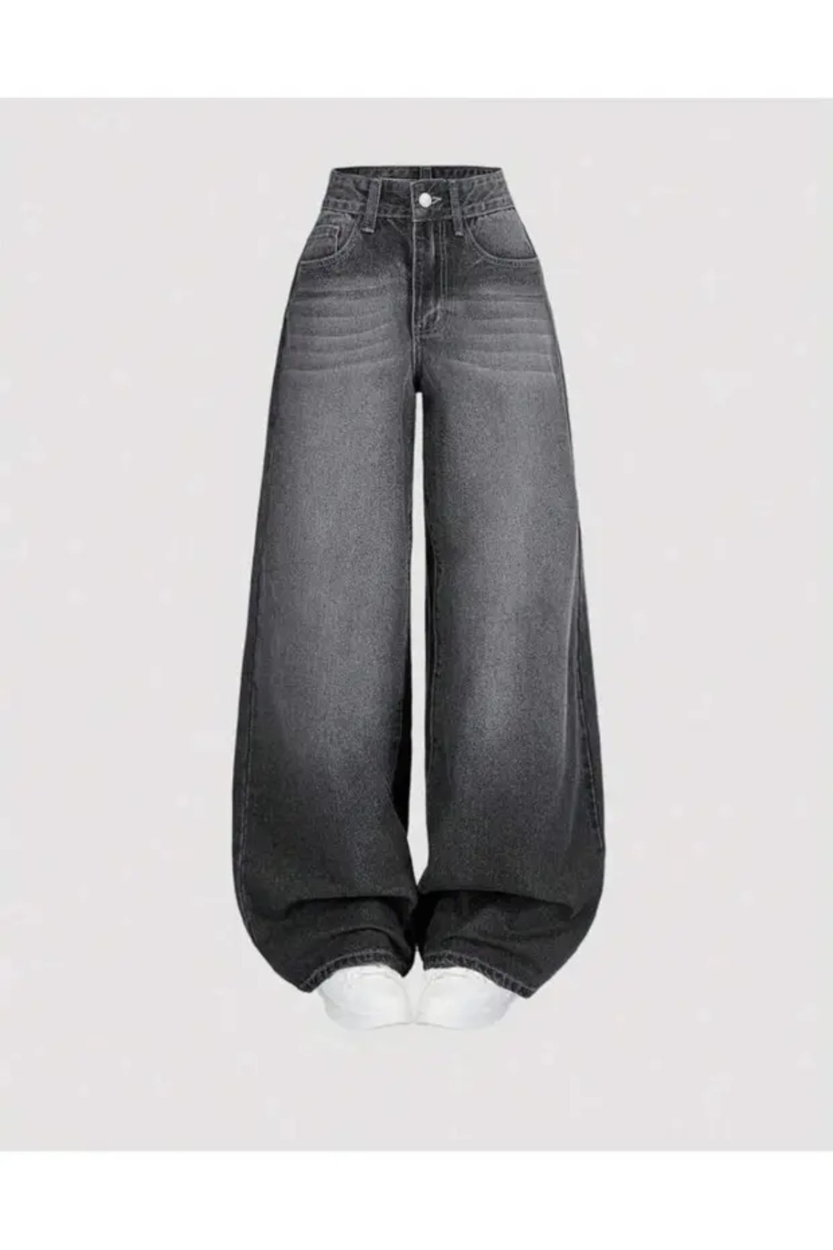 J&KSTORES Baggy Salaş Pocket Bol Paça Retro Görünümlü Jean Pantolon