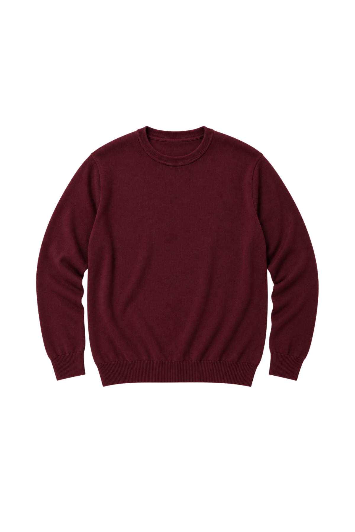 BattalModa Erkek Büyük Beden Bordo Bisiklet Yaka Pamuklu Kazak 3XL-4XL-5XL-6XL görsel 4