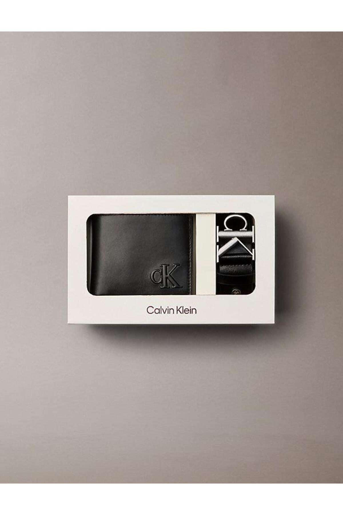Calvin Klein Erkek Siyah Cüzdan ve Kemer Seti LV04D0017G