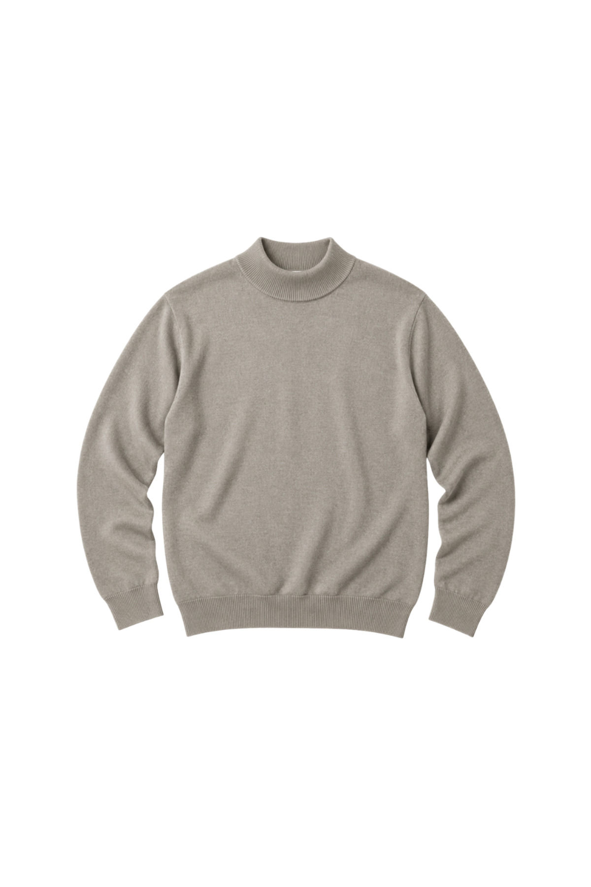 BattalModa Erkek Büyük Beden Vizon Yarım Balıkçı Pamuklu Kazak 3XL-4XL-5XL-6XL görsel 4