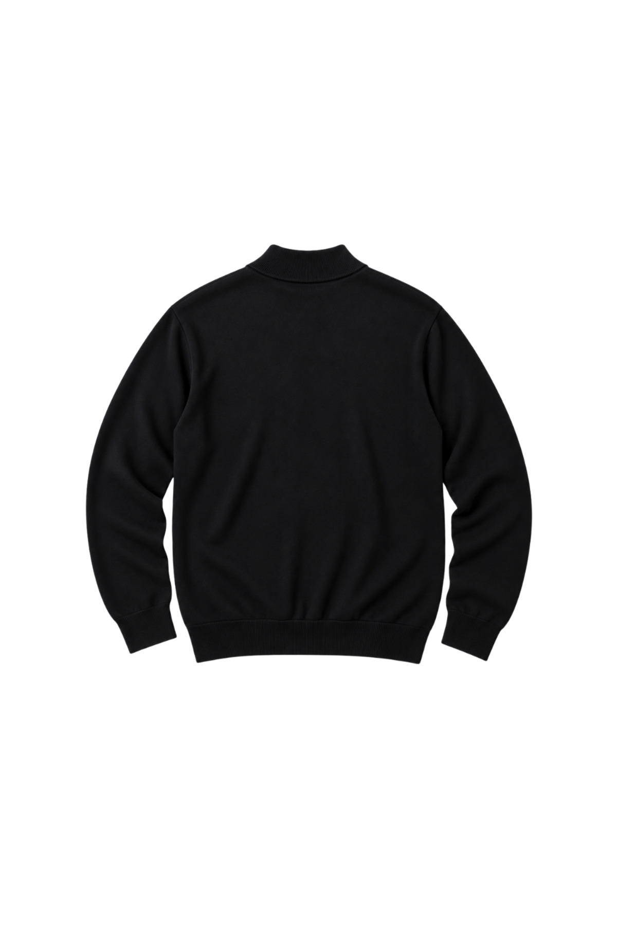 BattalModa Erkek Büyük Beden Siyah Yarım Balıkçı Pamuklu Kazak 3XL-4XL-5XL-6XL görsel 5
