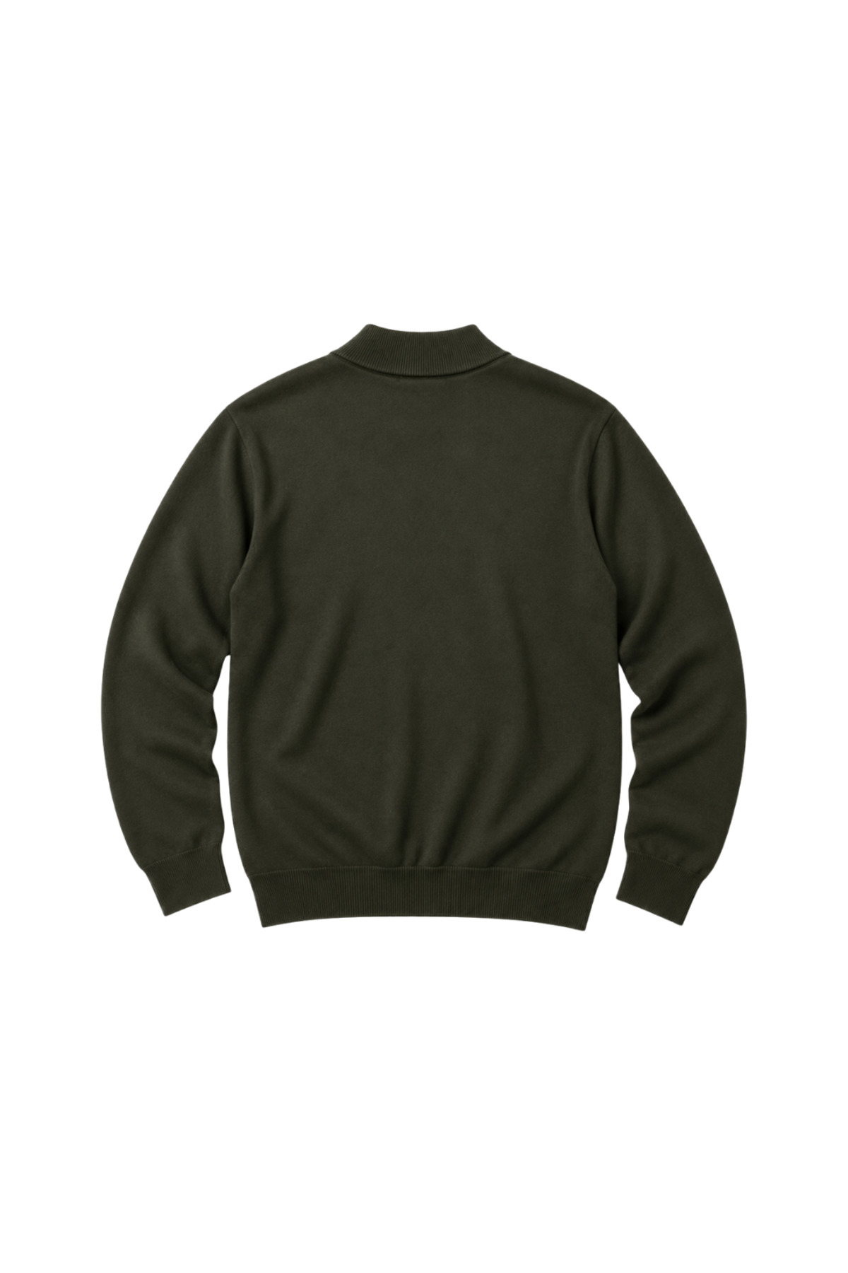BattalModa Erkek Büyük Beden Haki Yarım Balıkçı Pamuklu Kazak 3XL-4XL-5XL-6XL görsel 5