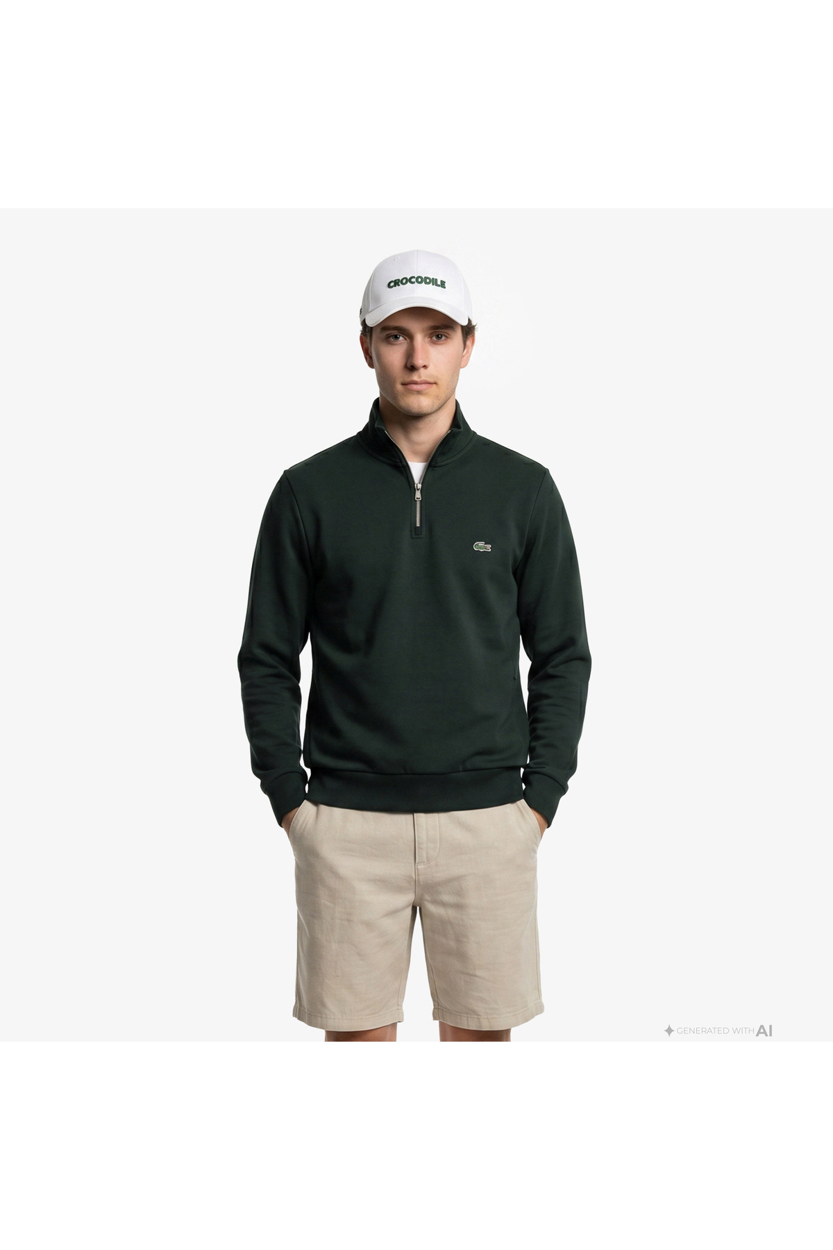 Lacoste Erkek Yeşil Sweatshirt