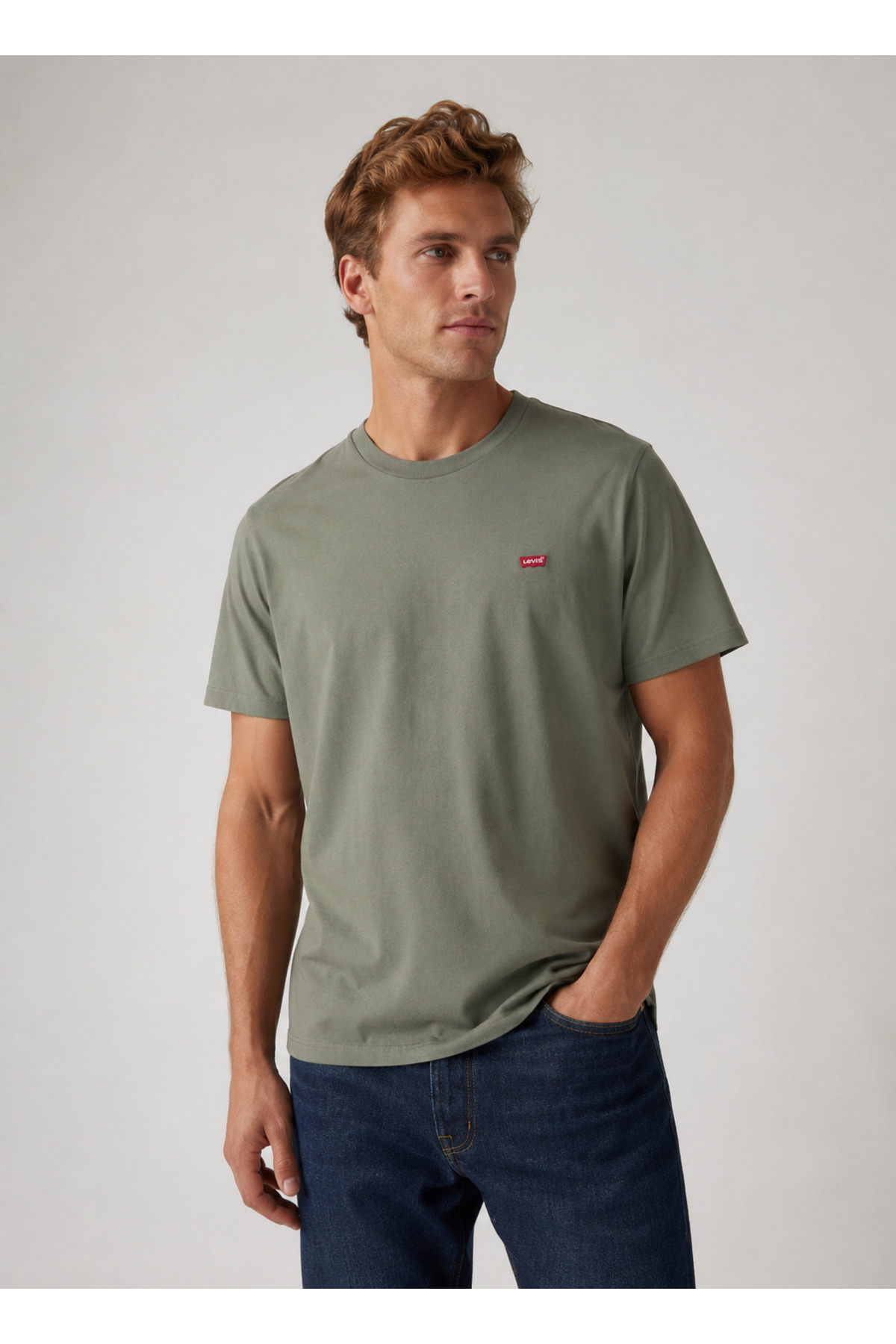 تی‌شرت SS CLASSIC HM رنگ زیتونی خزه‌ای / خاکی روشن لیوایز تی شرت Levi's