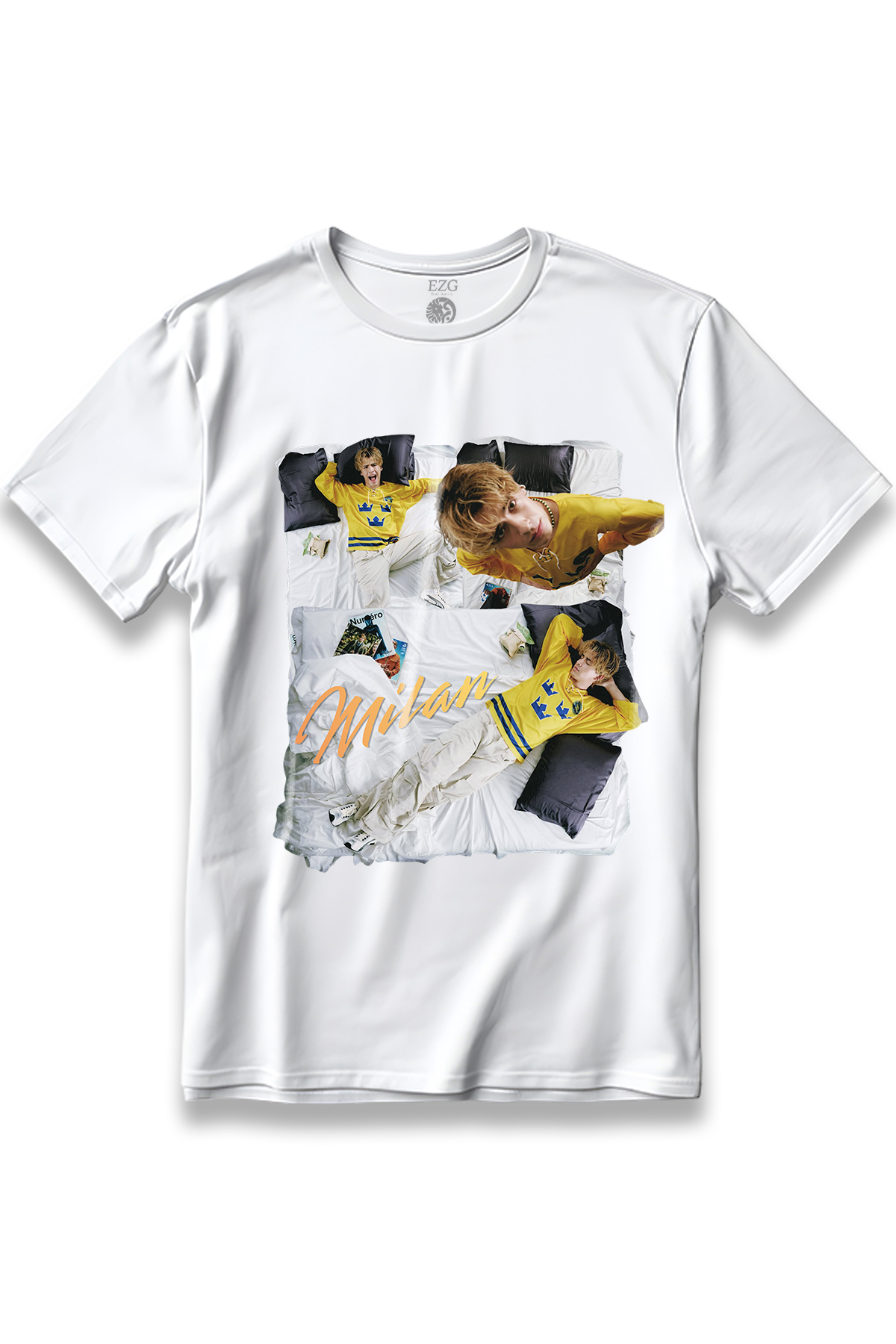 EZG Business Crush Grup Boyband Milan Tasarım Crush Sleep Crush Yeni Milan Önder Erkek Grup Şarkı Baskılı T-Shirt Unisex %100 Pamuk Nefes Alan Kalın Kumaşlı Tişört