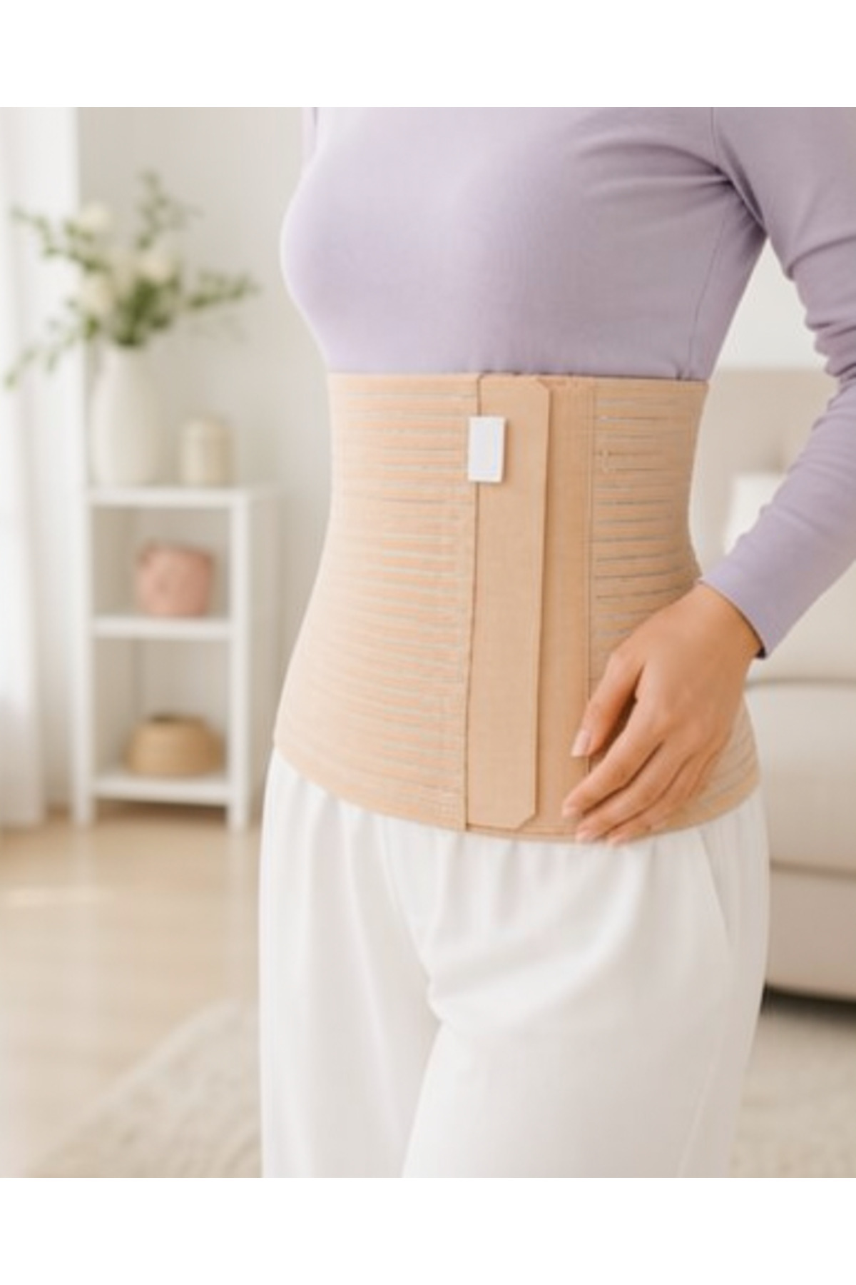 Azrlya 26 cm Abdominal Korse Doğum Sonrası 4 Kademeli Ayarlanabilir Karın Bel Korsesi