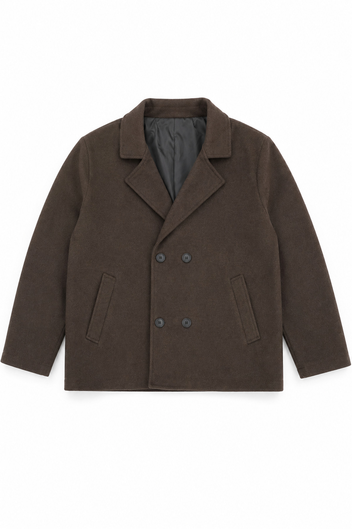gm giyimarket Erkek Oversize Kruvaze Kaşe Kaban görsel 6
