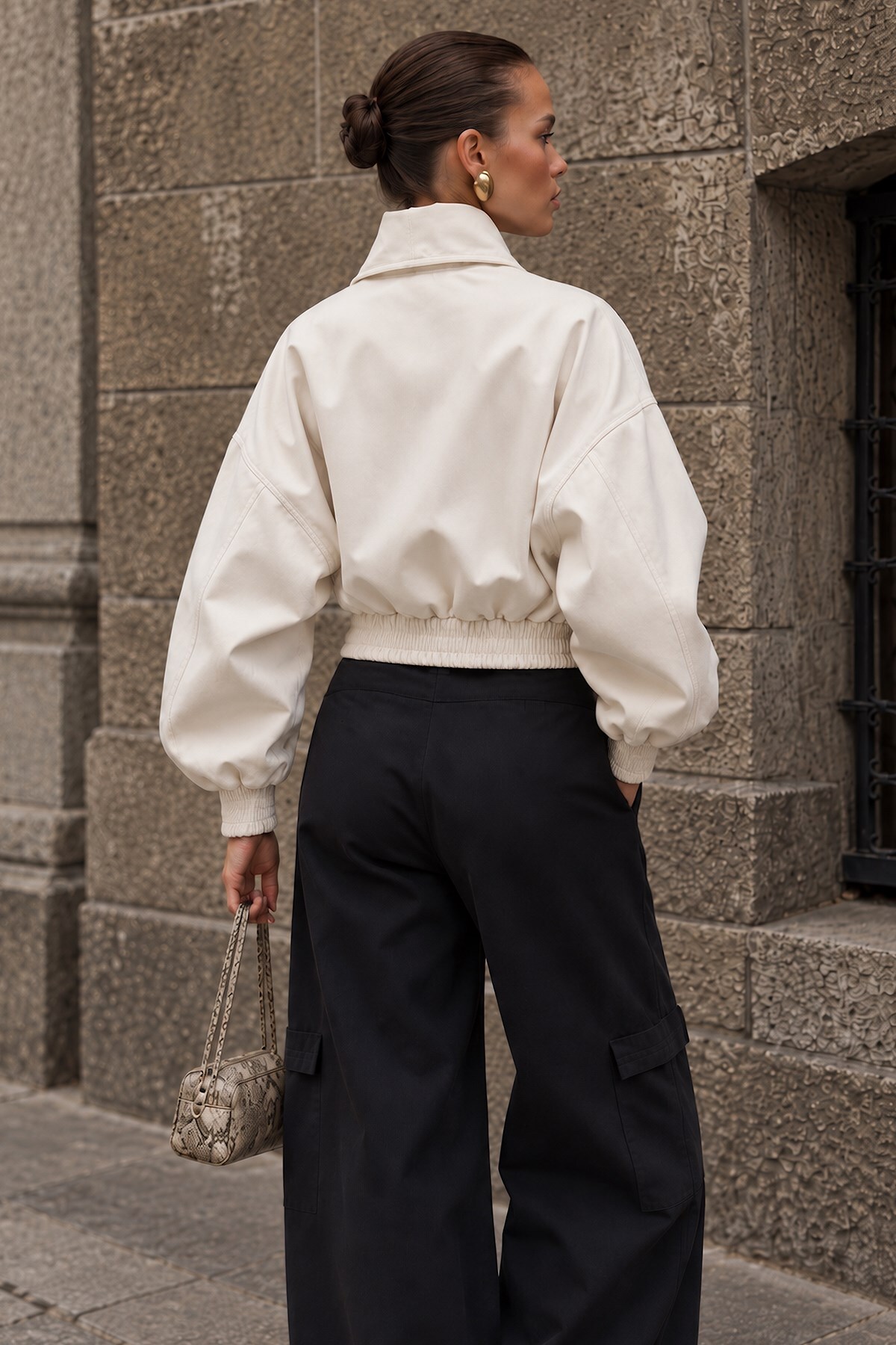 Trendsensin Lorven Oversize Taş Viral Kadın Ceket görsel 3