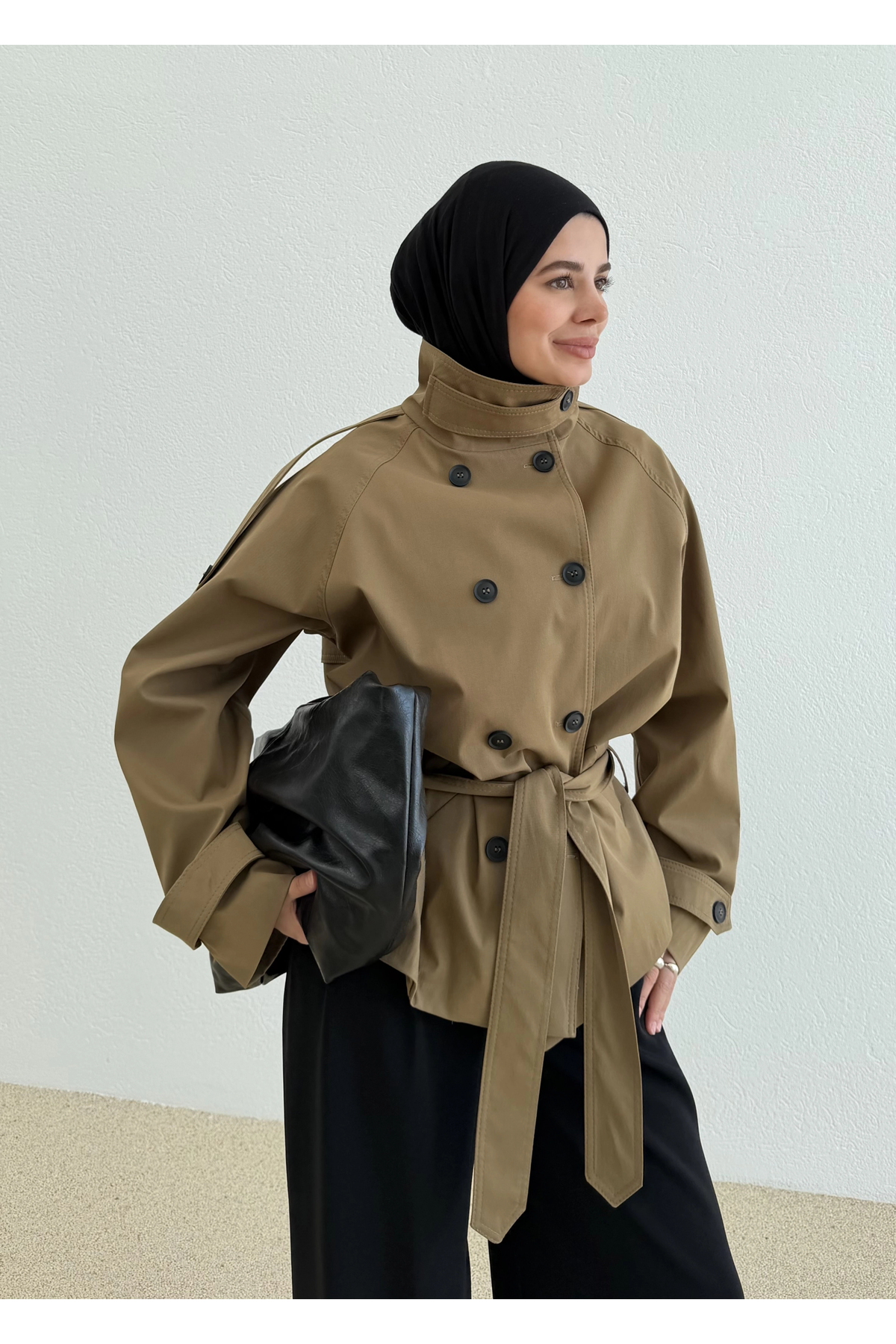 MODA AKSA 2106 Titanik Premium Trenckot Camel görsel 6