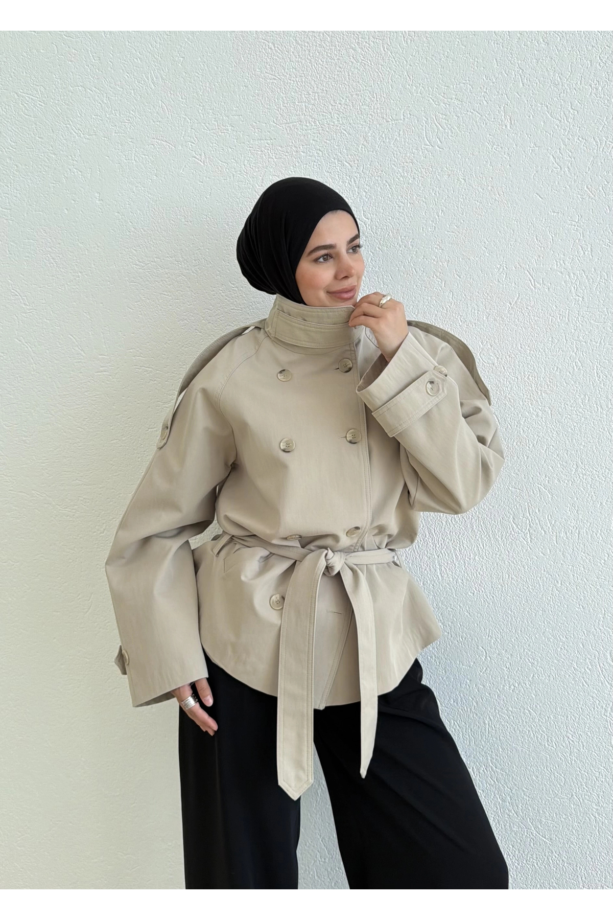 MODA AKSA 2106 Titanik Trenckot Taş görsel 4