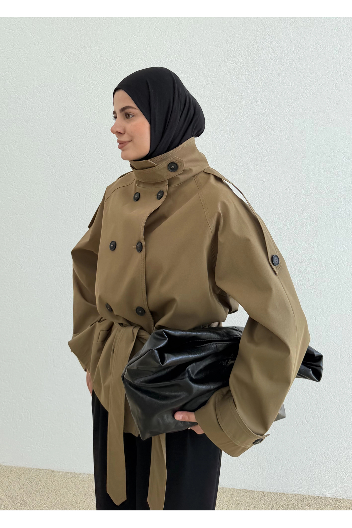 MODA AKSA 2106 Titanik Premium Trenckot Camel görsel 5