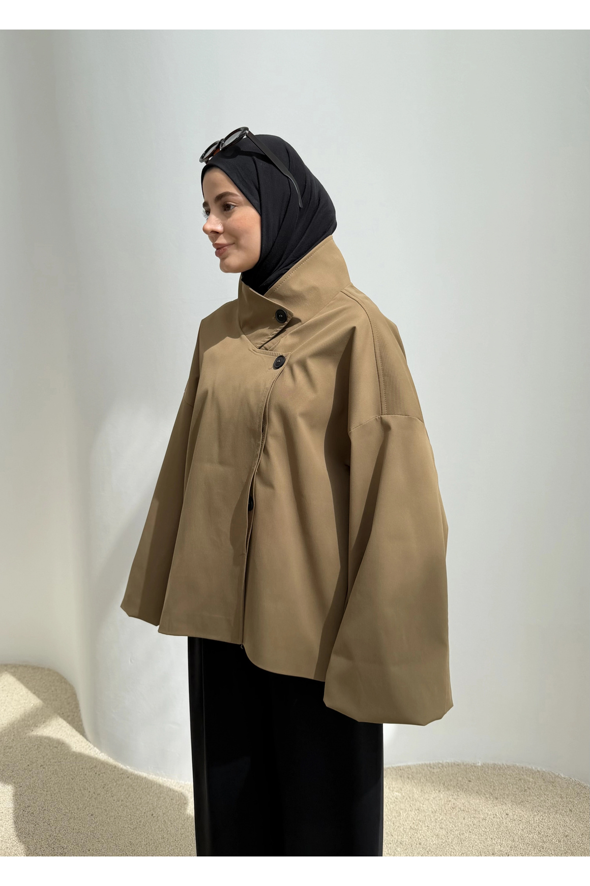 MODA AKSA 2102 Tek Düğme Ceket Camel görsel 3