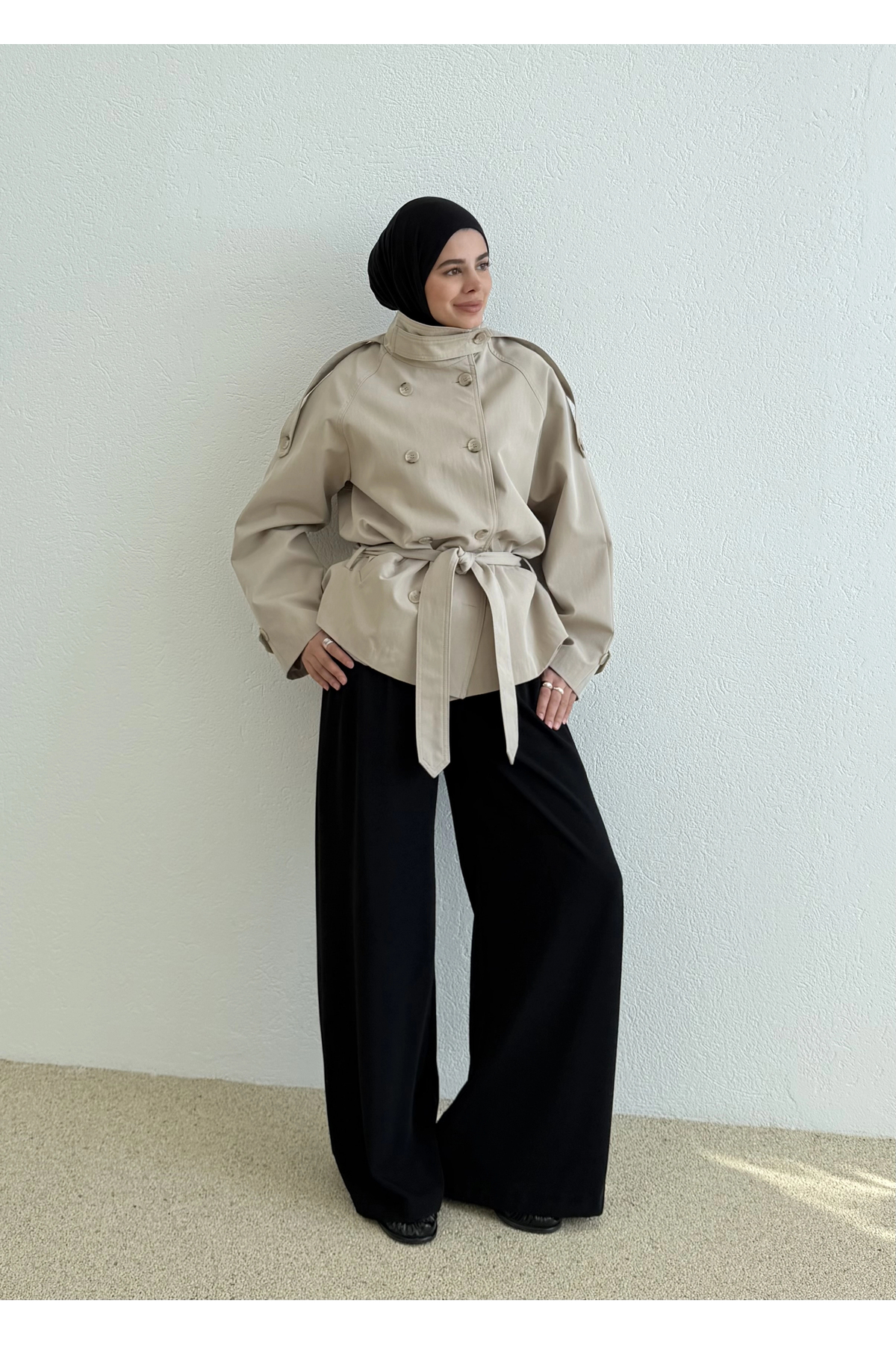 MODA AKSA 2106 Titanik Trenckot Taş görsel 5